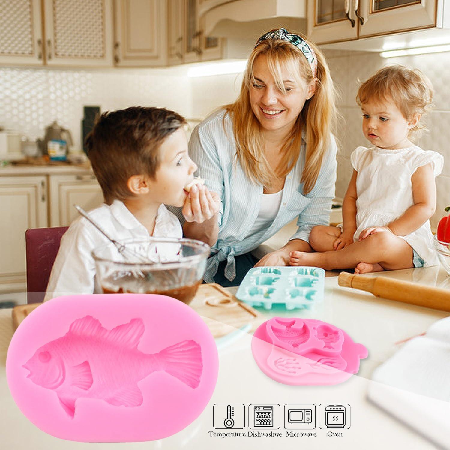 Molde de Silicona de Fondant Marino ZiXiang - Set de 6 Piezas