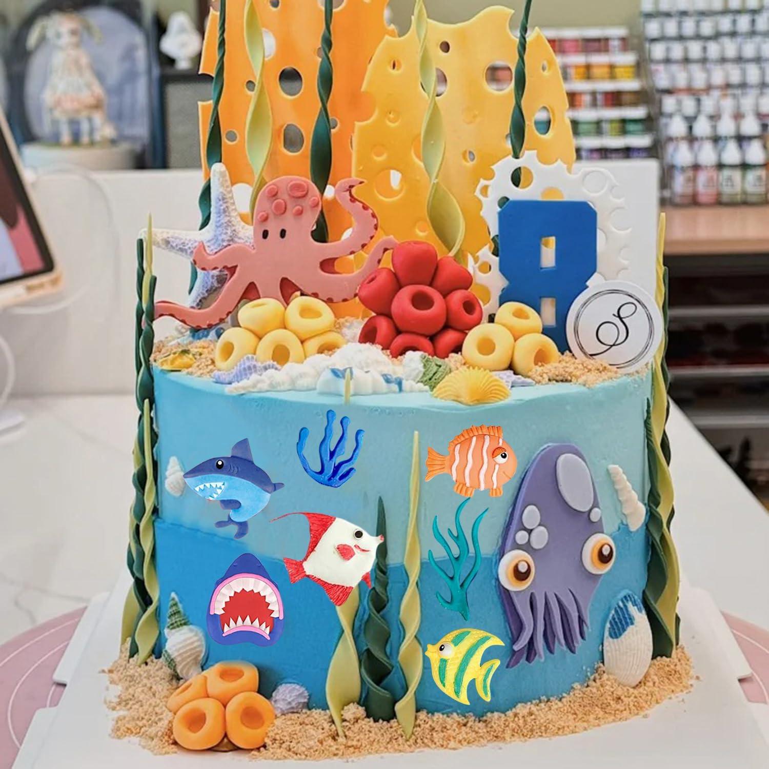 Molde de Silicona de Fondant Marino ZiXiang - Set de 6 Piezas