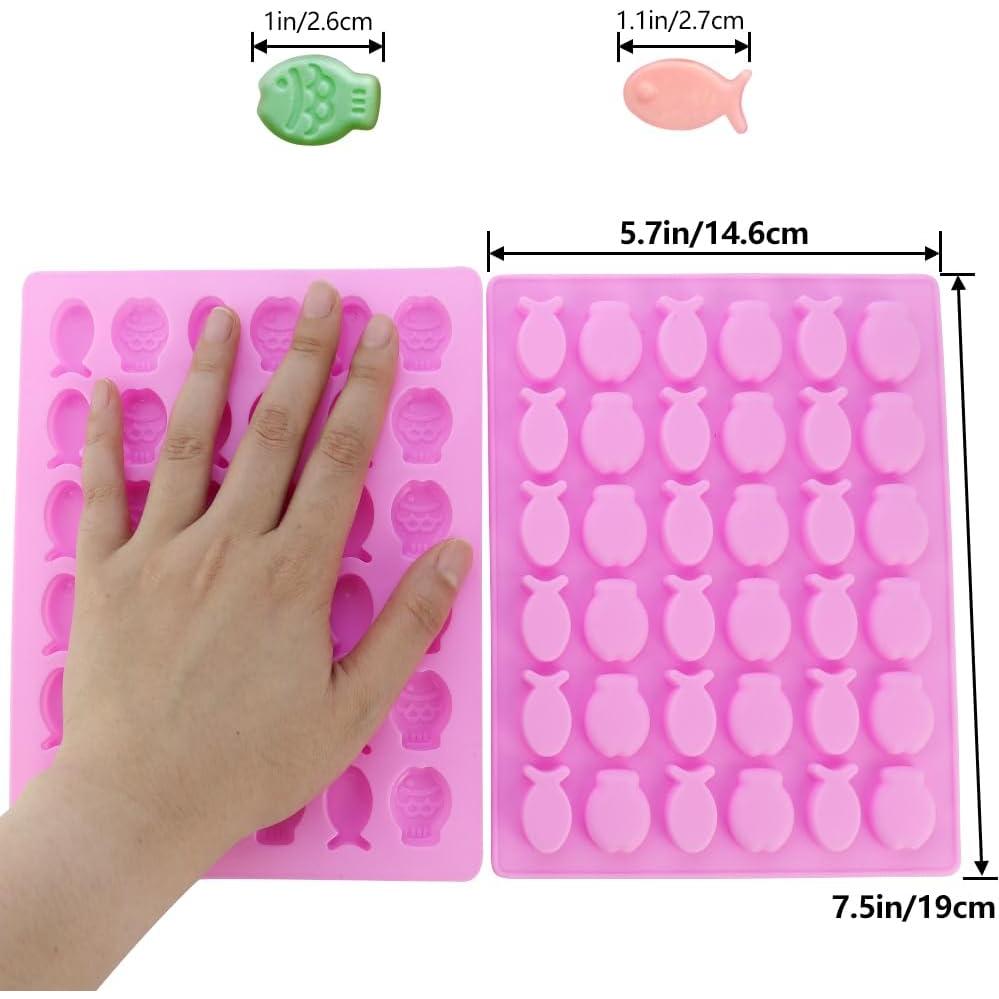 Moldes de Silicona en Forma de Pez JOGILBOY - 2 Piezas 36 Cavidades