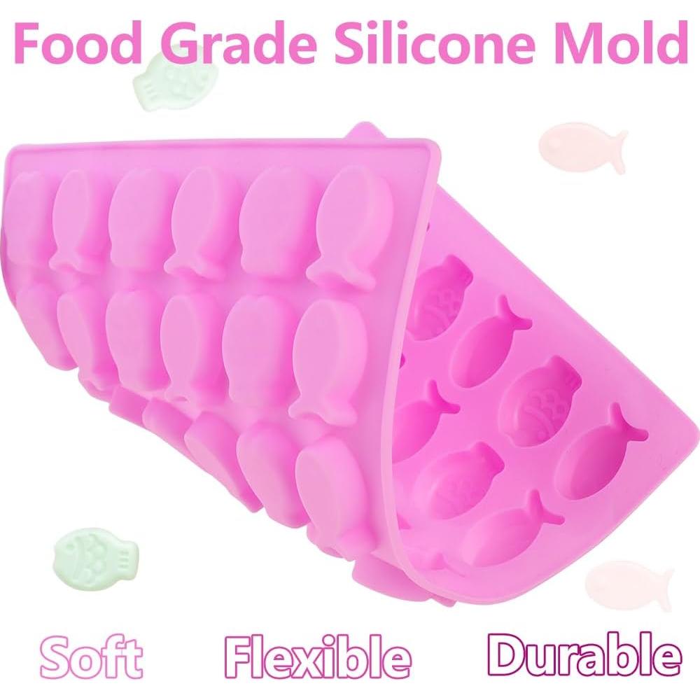 Moldes de Silicona en Forma de Pez JOGILBOY - 2 Piezas 36 Cavidades