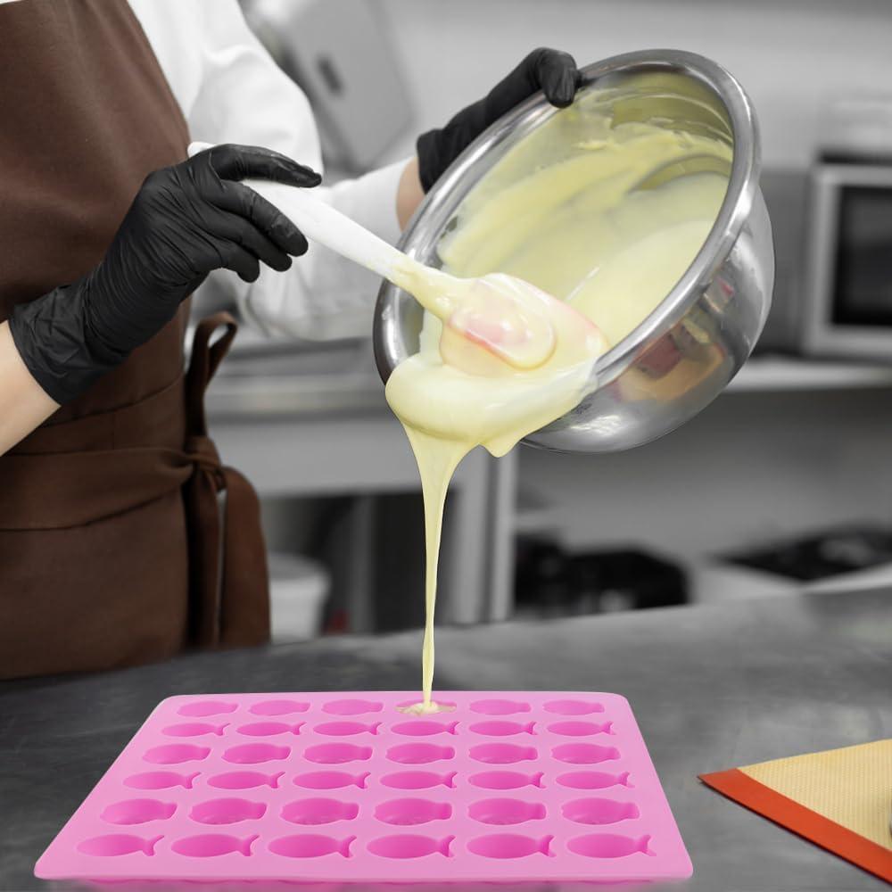 Moldes de Silicona en Forma de Pez JOGILBOY - 2 Piezas 36 Cavidades