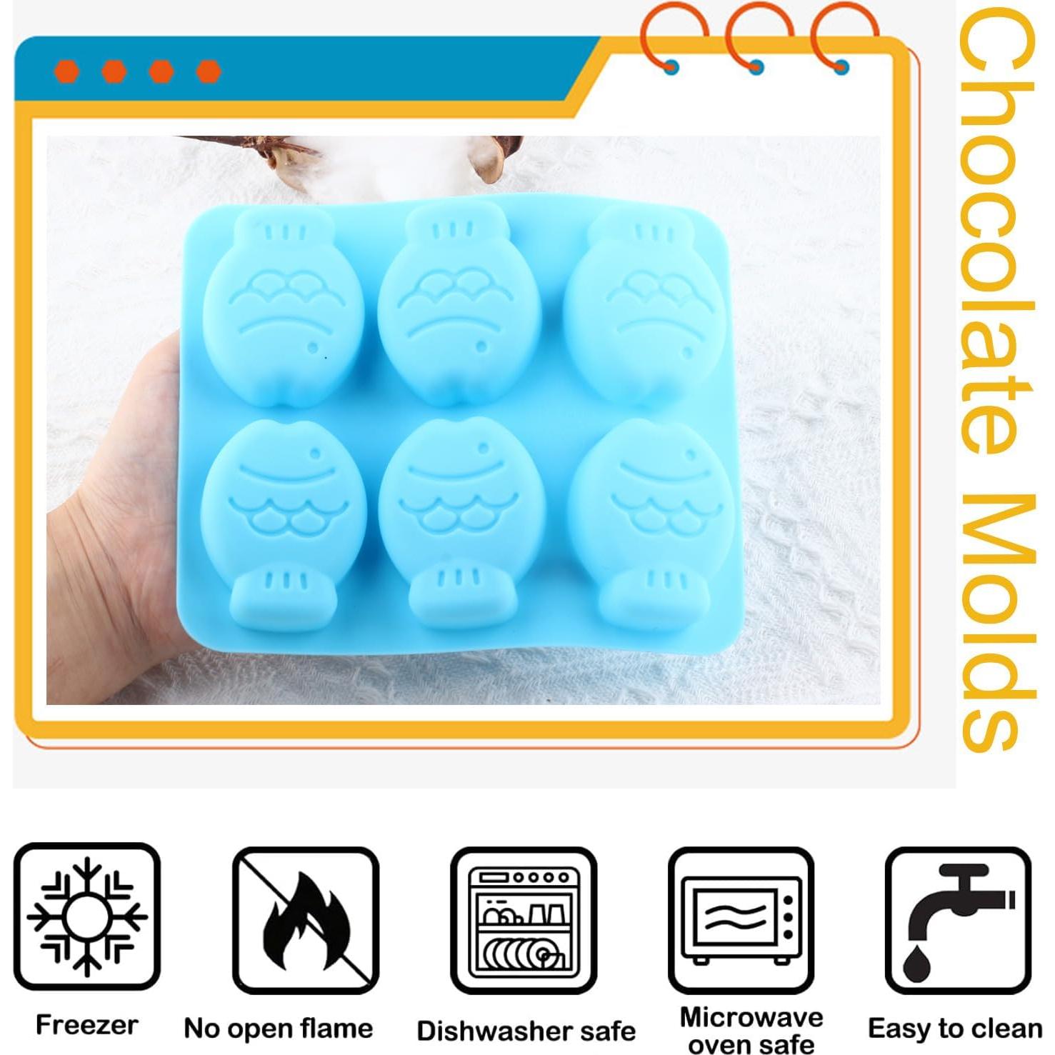 Moldes de Silicona en Forma de Pez YIMINGMOLD - 2 Piezas