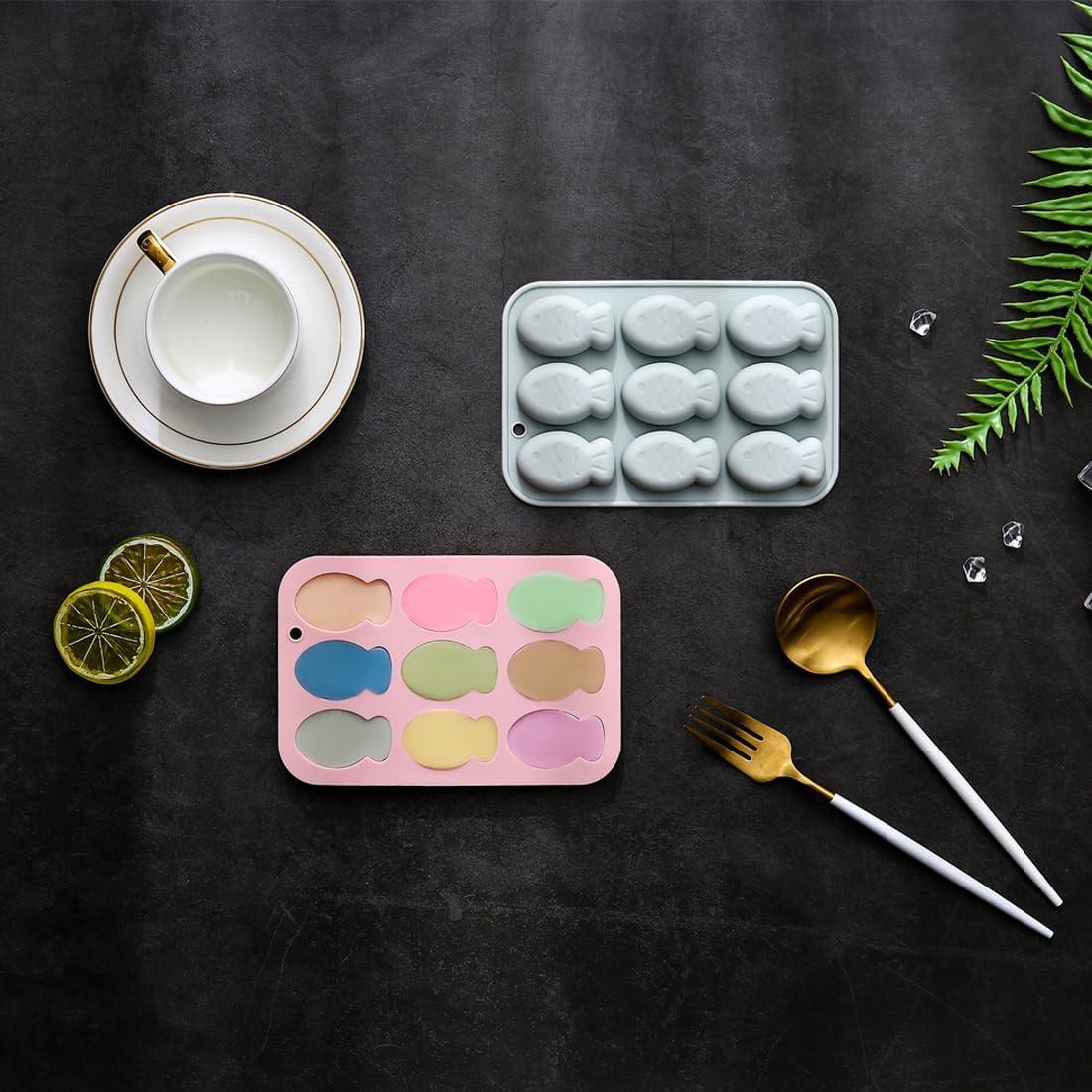 Moldes de Silicona en Forma de Pez JOMIHONEY - 2 Piezas