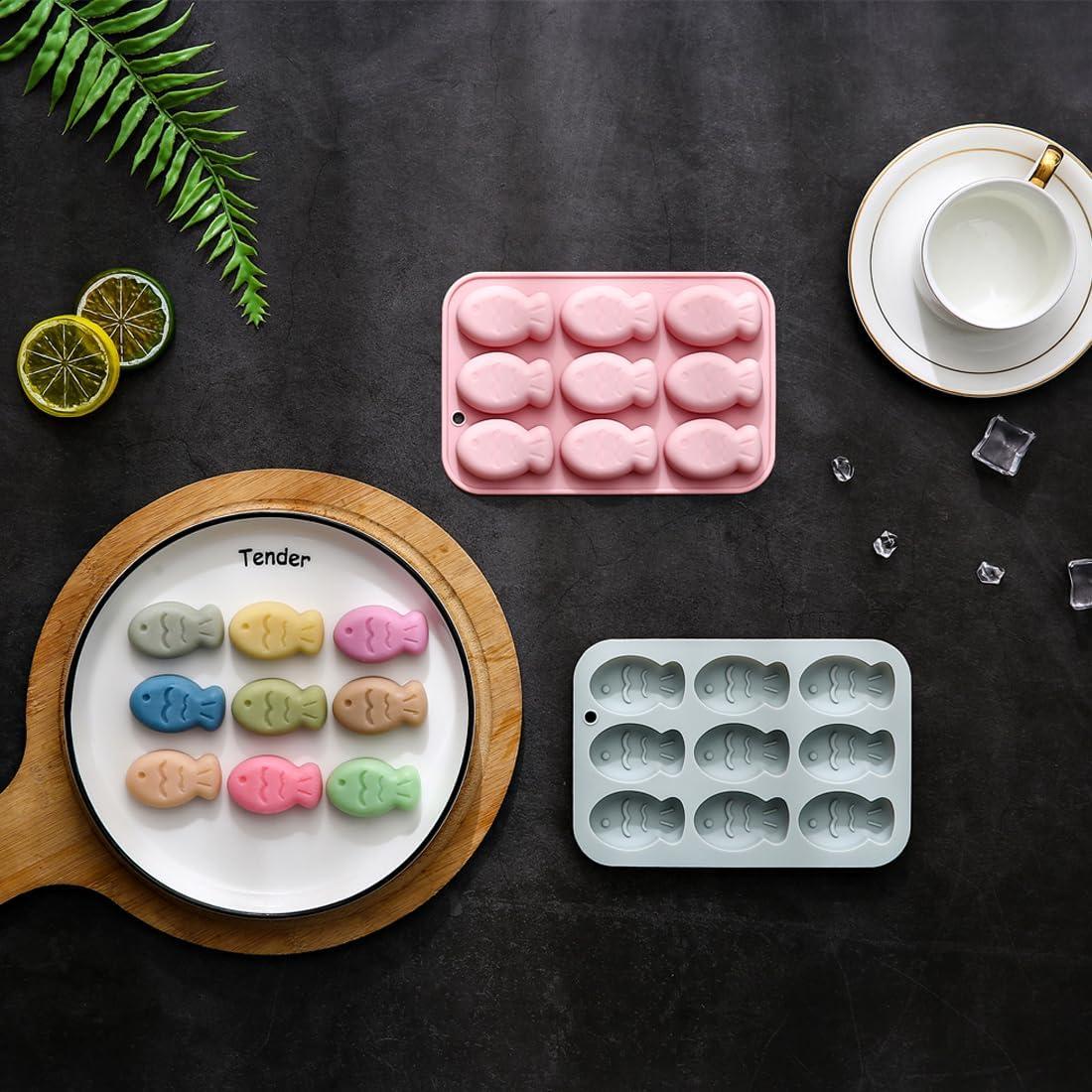 Moldes de Silicona en Forma de Pez JOMIHONEY - 2 Piezas