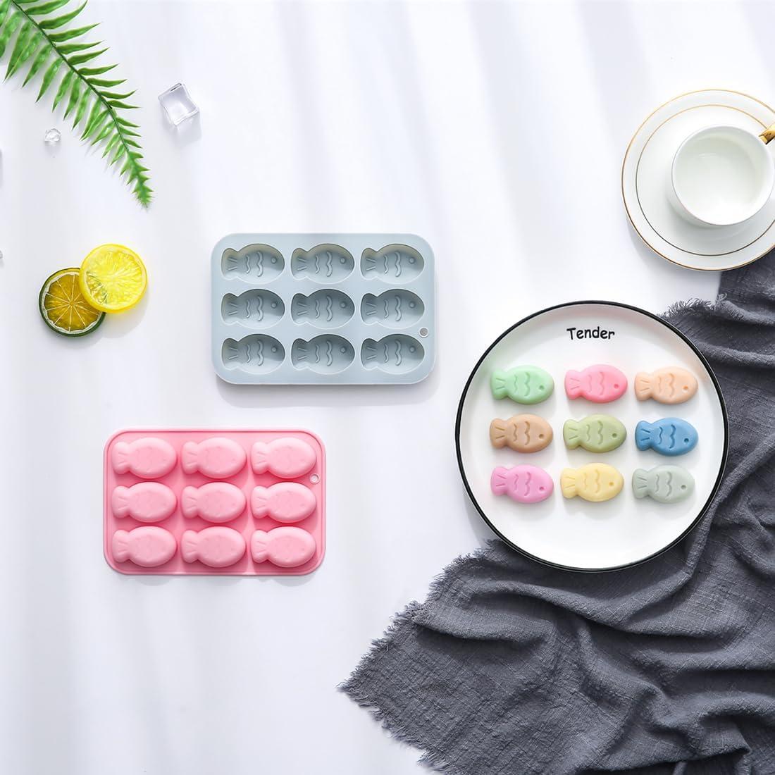 Moldes de Silicona en Forma de Pez JOMIHONEY - 2 Piezas