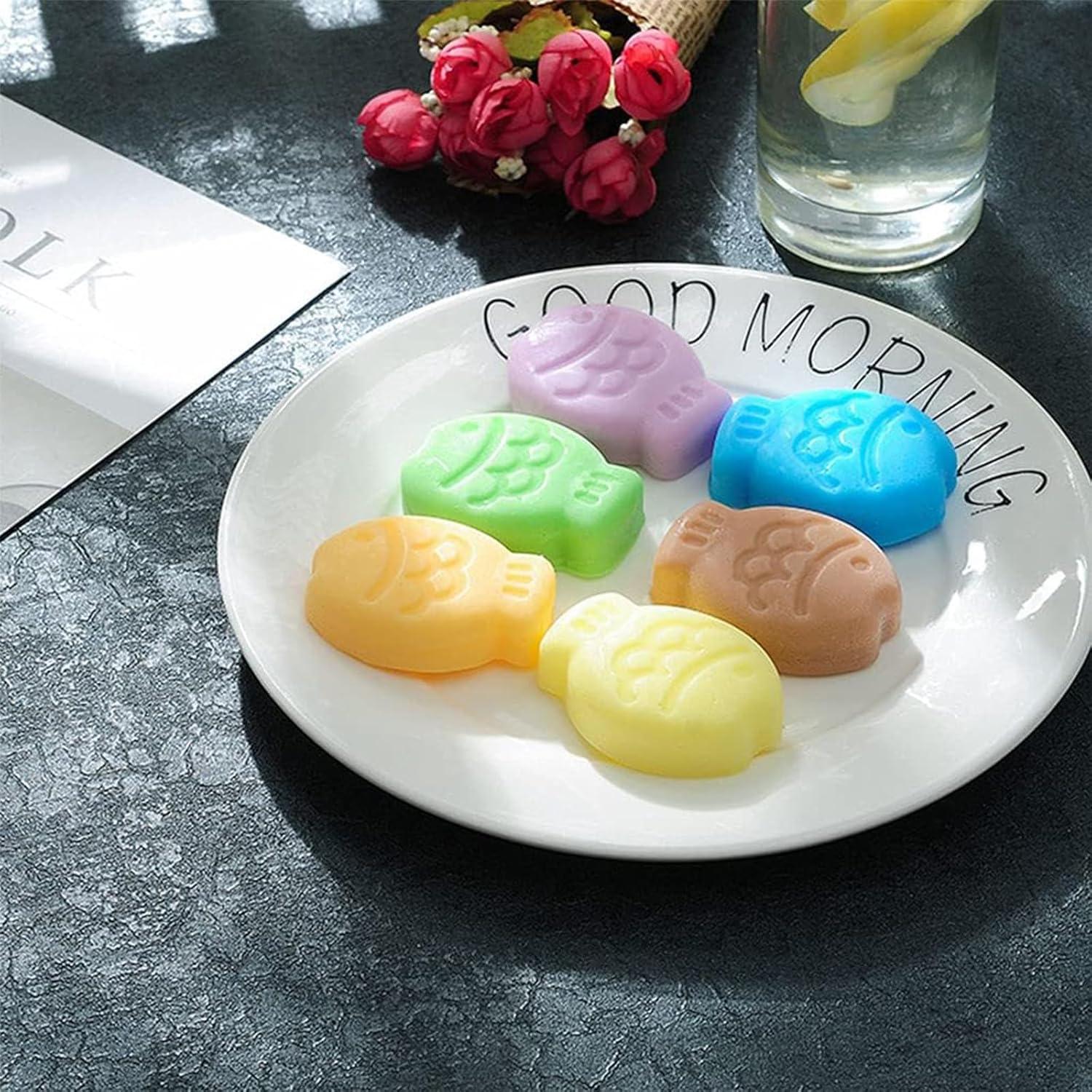 Moldes de Silicona ICNYEKl 2 Pcs Pez 3D Grado Alimenticio