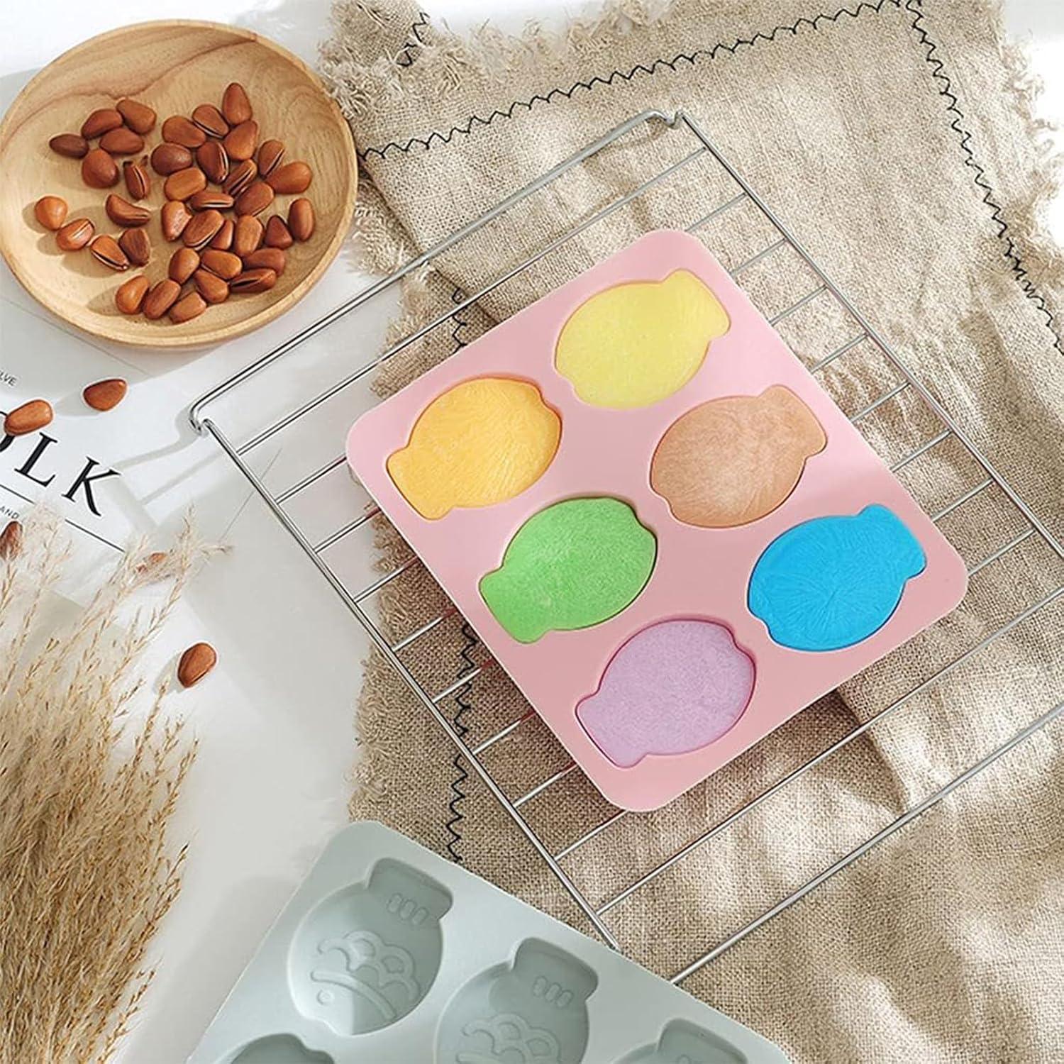 Moldes de Silicona ICNYEKl 2 Pcs Pez 3D Grado Alimenticio