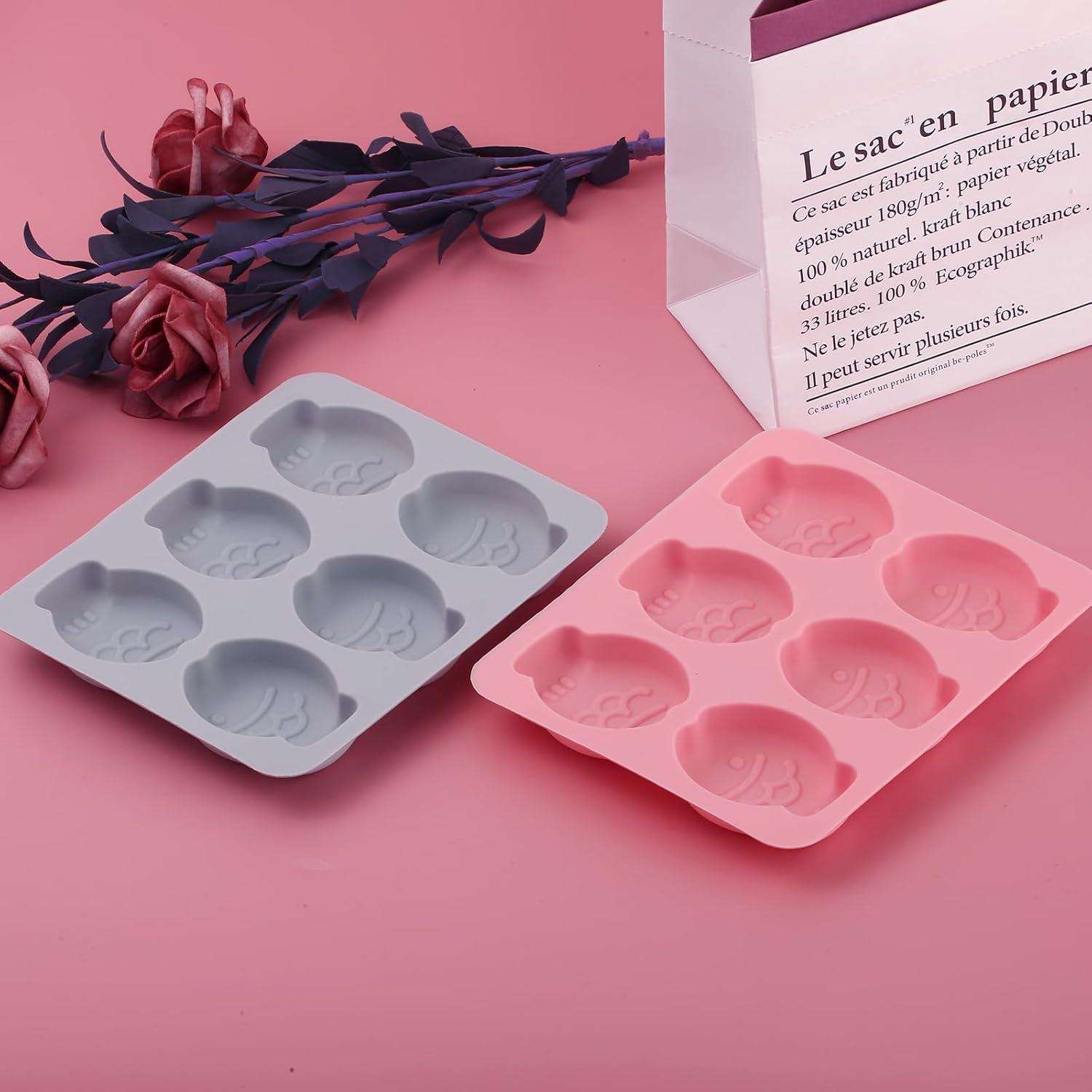 Moldes de Silicona ICNYEKl 2 Pcs Pez 3D Grado Alimenticio