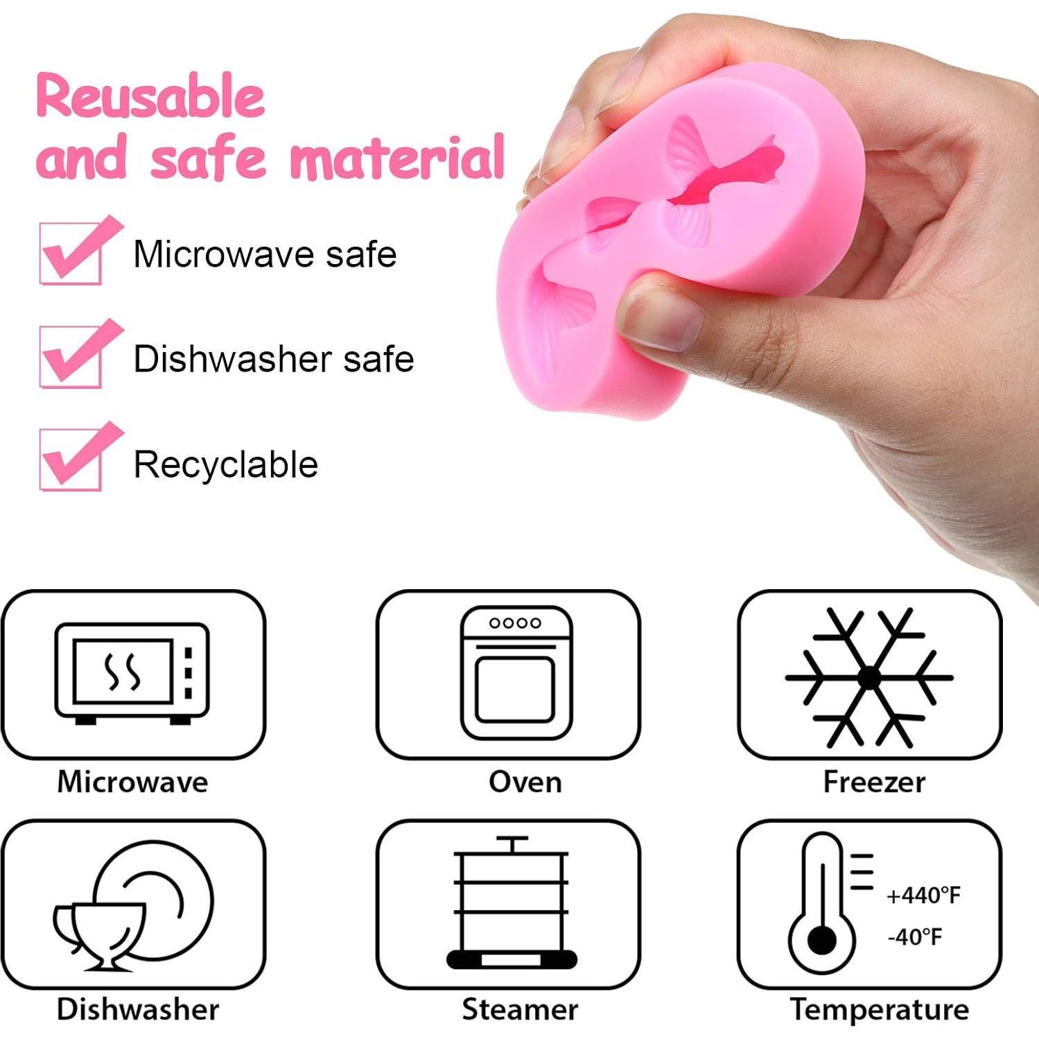 Molde de Silicona Pez Koi Patelai - 2 Piezas Rosa 7.5 cm