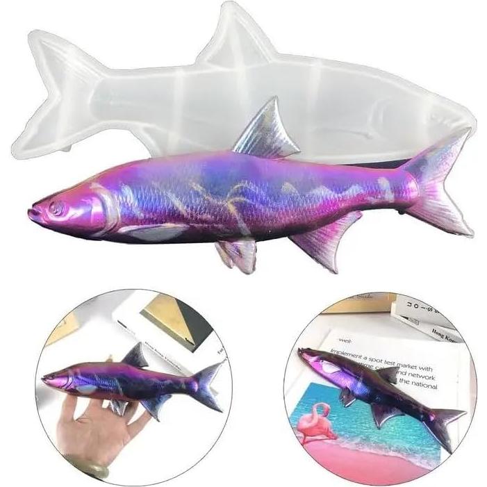Molde de Silicona de Pez Finyoffiy para Resina DIY 2.54x5.08cm