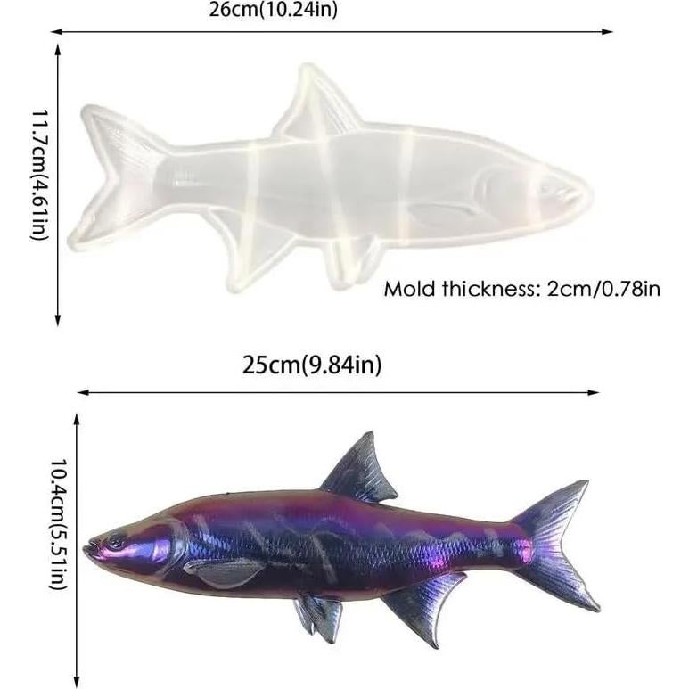 Molde de Silicona de Pez Finyoffiy para Resina DIY 2.54x5.08cm