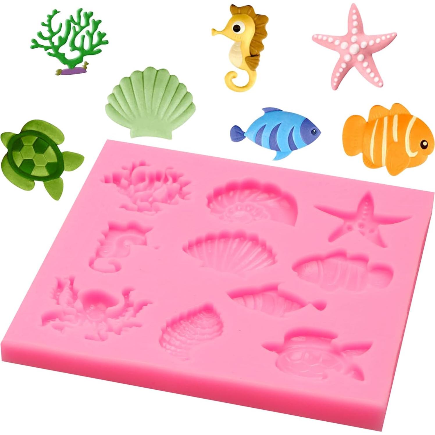 Molde de Silicona para Pasteles de Pesca 2 Pcs - ywzbomoldrm