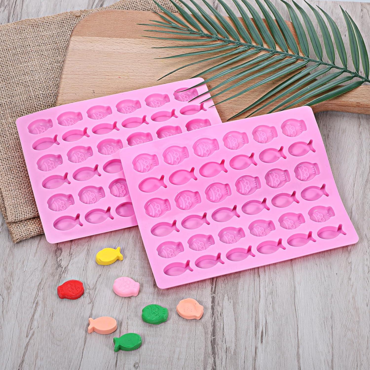 Mini Molde de Silicona en Forma de Pez 2 Pcs 36 Cavidades