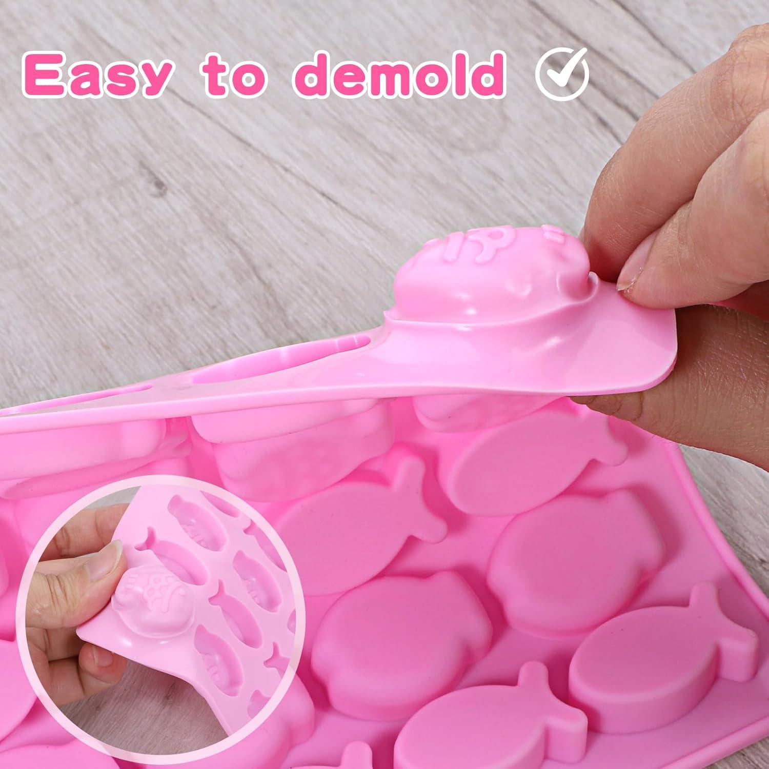 Mini Molde de Silicona en Forma de Pez 2 Pcs 36 Cavidades