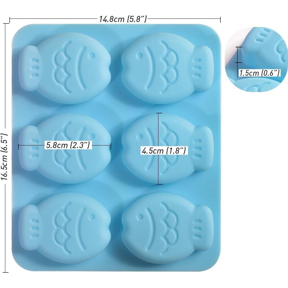Moldes de Silicona Newk en Forma de Pez - 4 Piezas