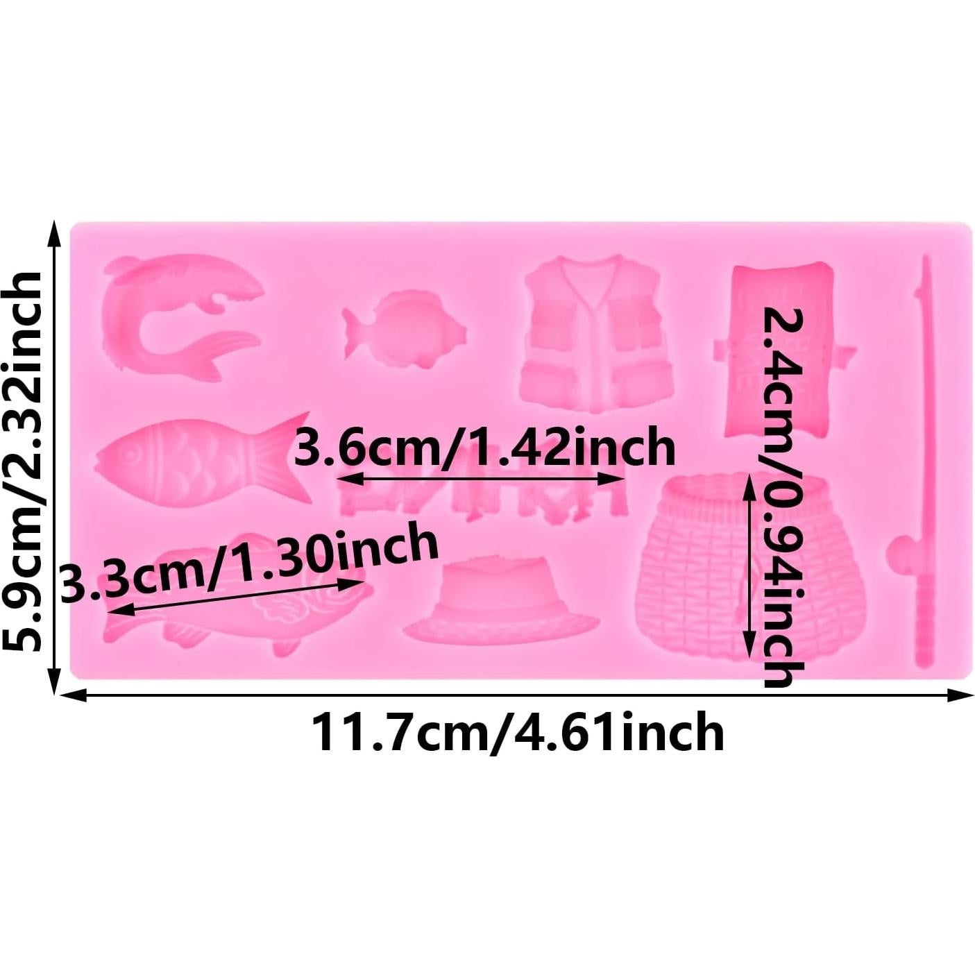 Molde de Silicona YIHUOMOLDS para Fondant de Pescado 11.7x5.9cm