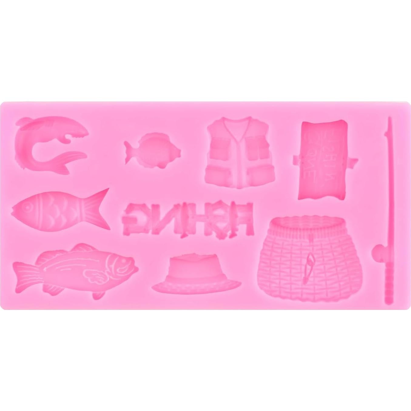 Molde de Silicona YIHUOMOLDS para Fondant de Pescado 11.7x5.9cm