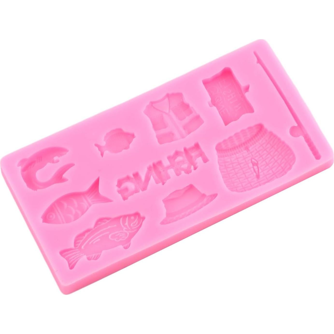 Molde de Silicona YIHUOMOLDS para Fondant de Pescado 11.7x5.9cm