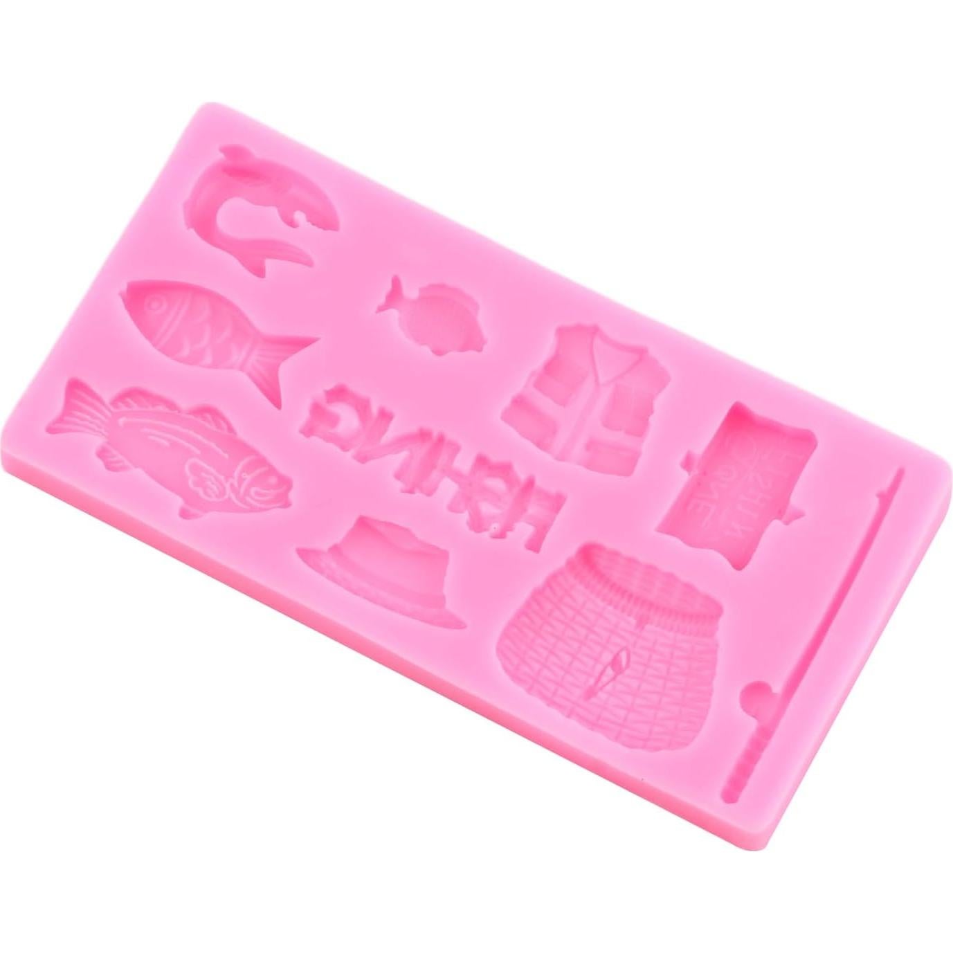 Molde de Silicona YIHUOMOLDS para Fondant de Pescado 11.7x5.9cm