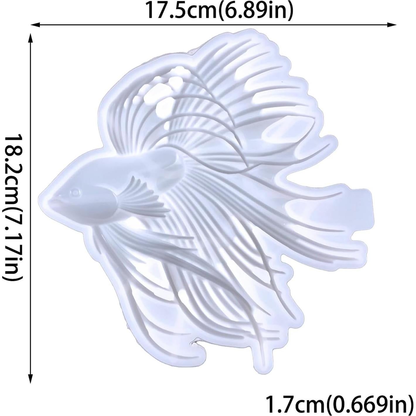 Molde de Resina de Pez Betta Grande Wehous 16.5x16.5cm