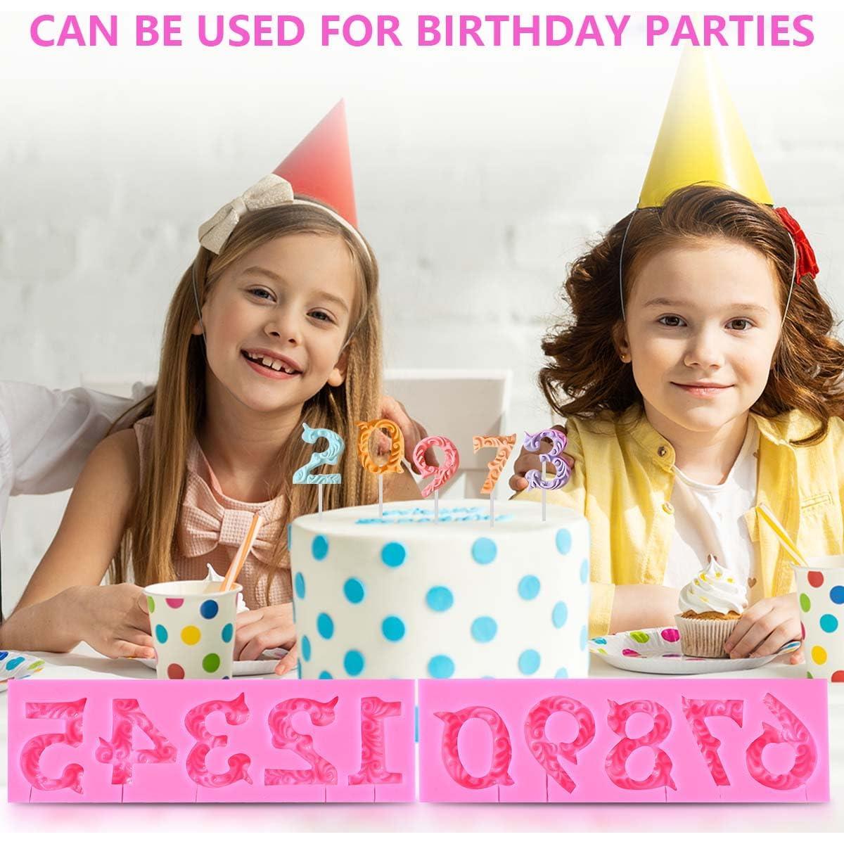 Molde de Chocolate Silicona OBTANIM Números 3D para Pasteles