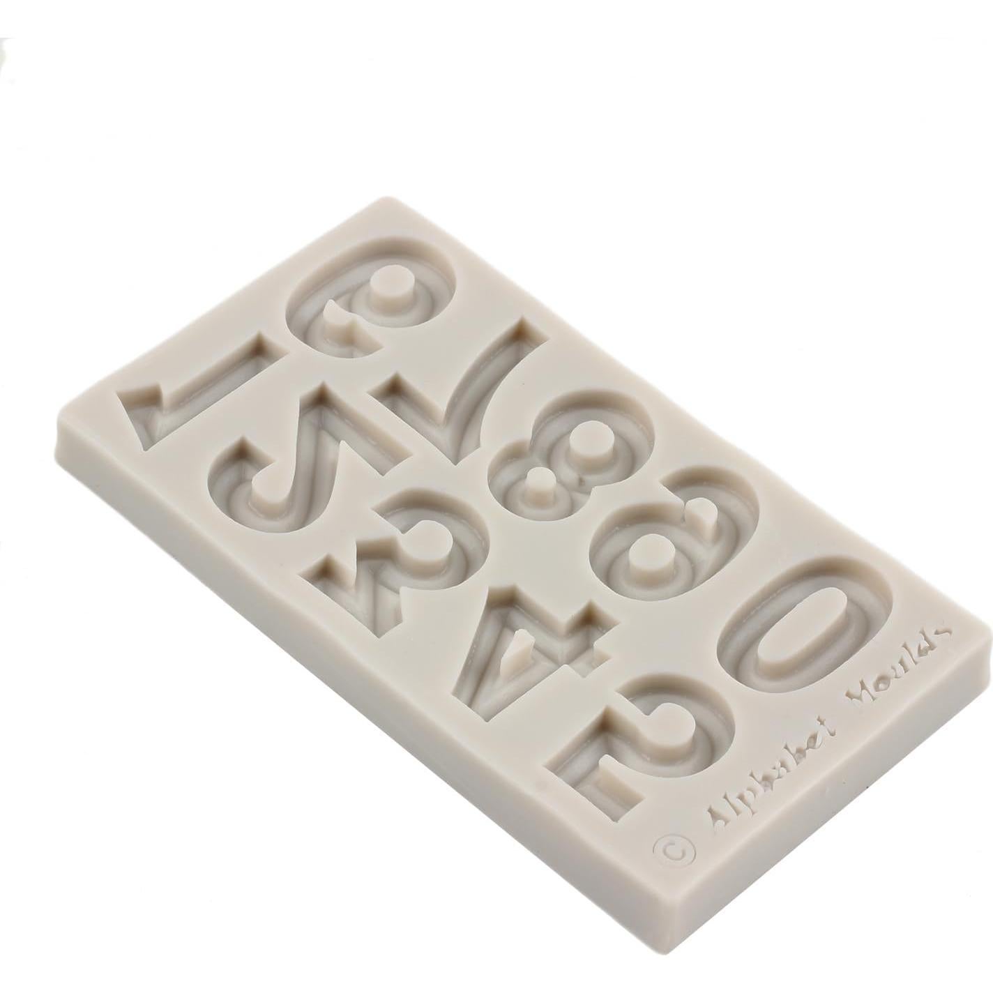 Molde de Silicona Fondant Números 0-9 MINFEIDMS 10x5.7cm