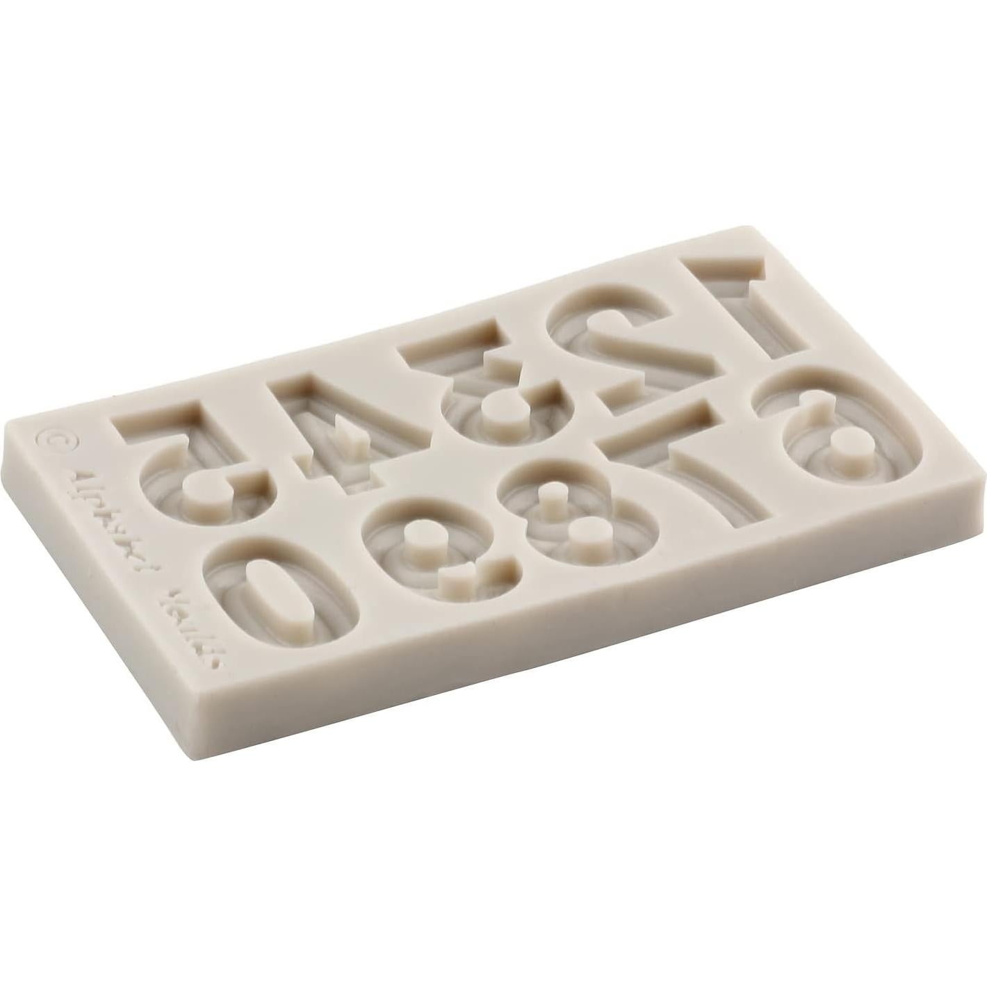 Molde de Silicona Fondant Números 0-9 MINFEIDMS 10x5.7cm