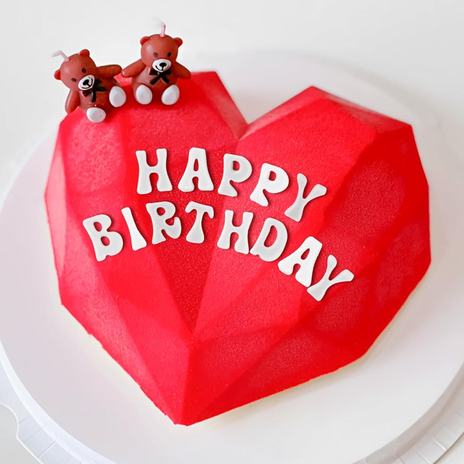 4 Moldes de Silicona Rosa CLUEWR para Letras y Números 0-9