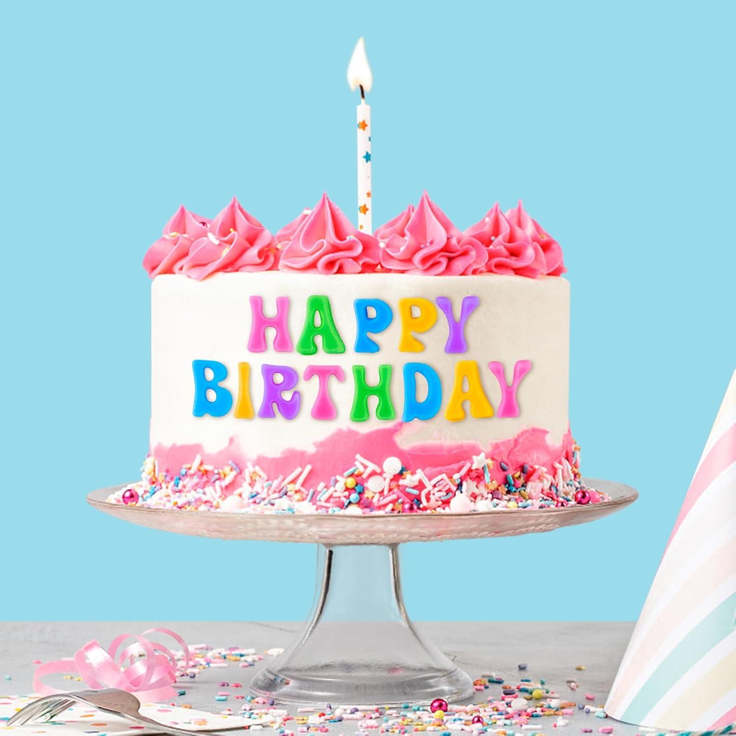 4 Moldes de Silicona Rosa CLUEWR para Letras y Números 0-9