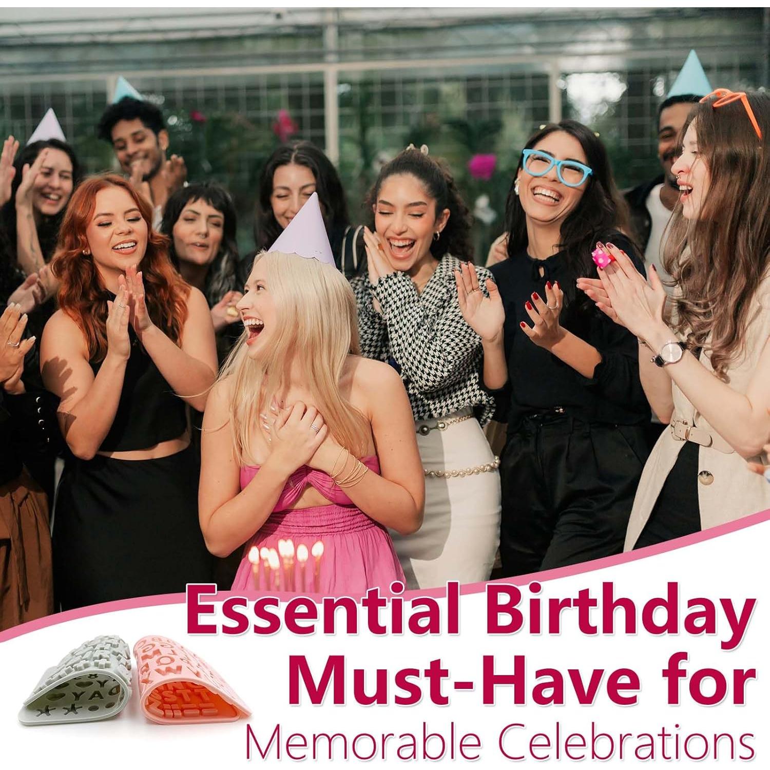 Moldes de Silicona Qgond para Letras y Números - 2 Piezas