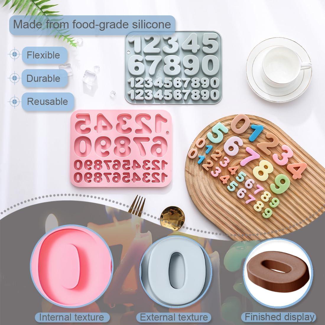 Moldes de Silicona para Números JOMIHONEY 30 Cavidades 0-9