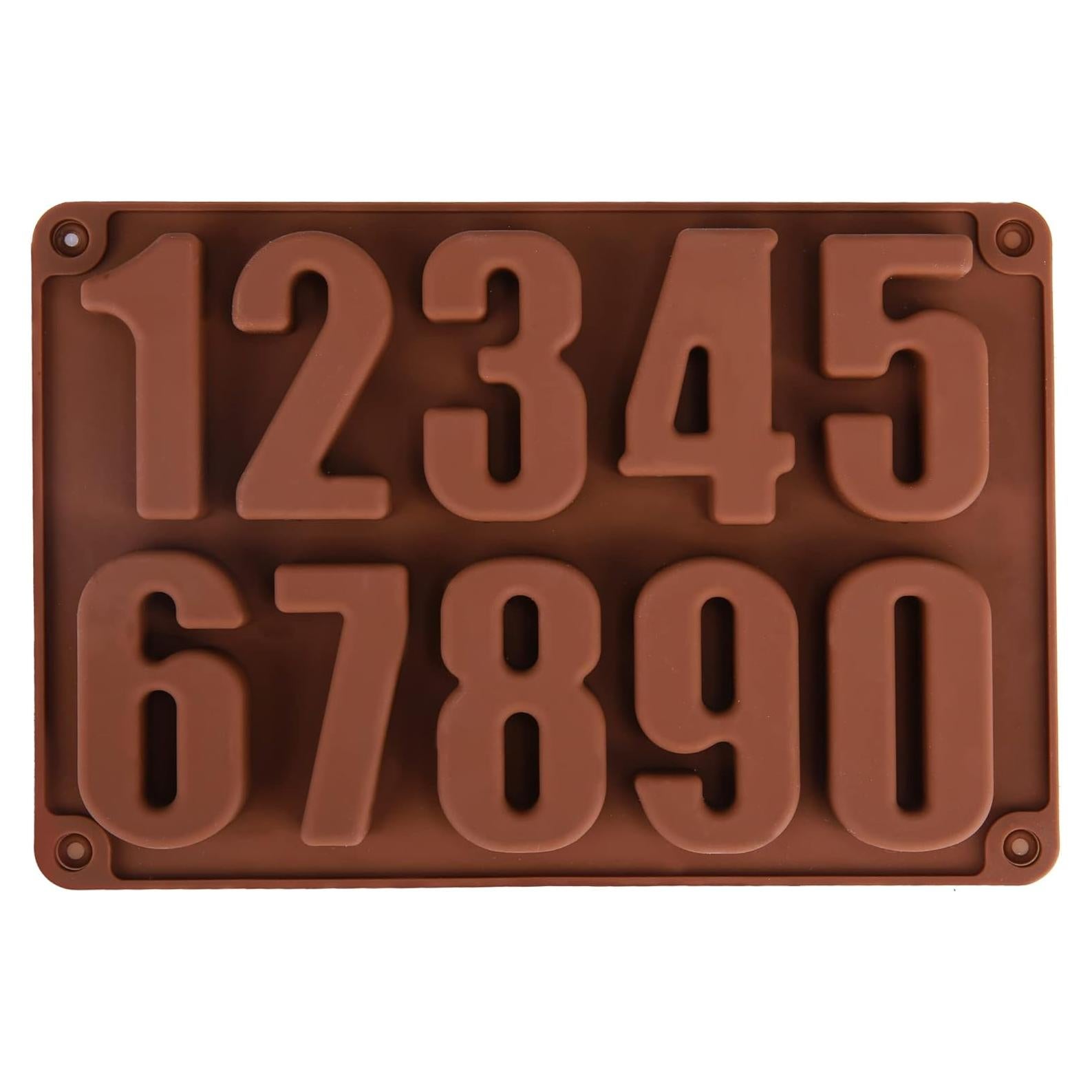 Molde de Silicona para Números 0-9 Wocuz - 21.6x14.7 cm