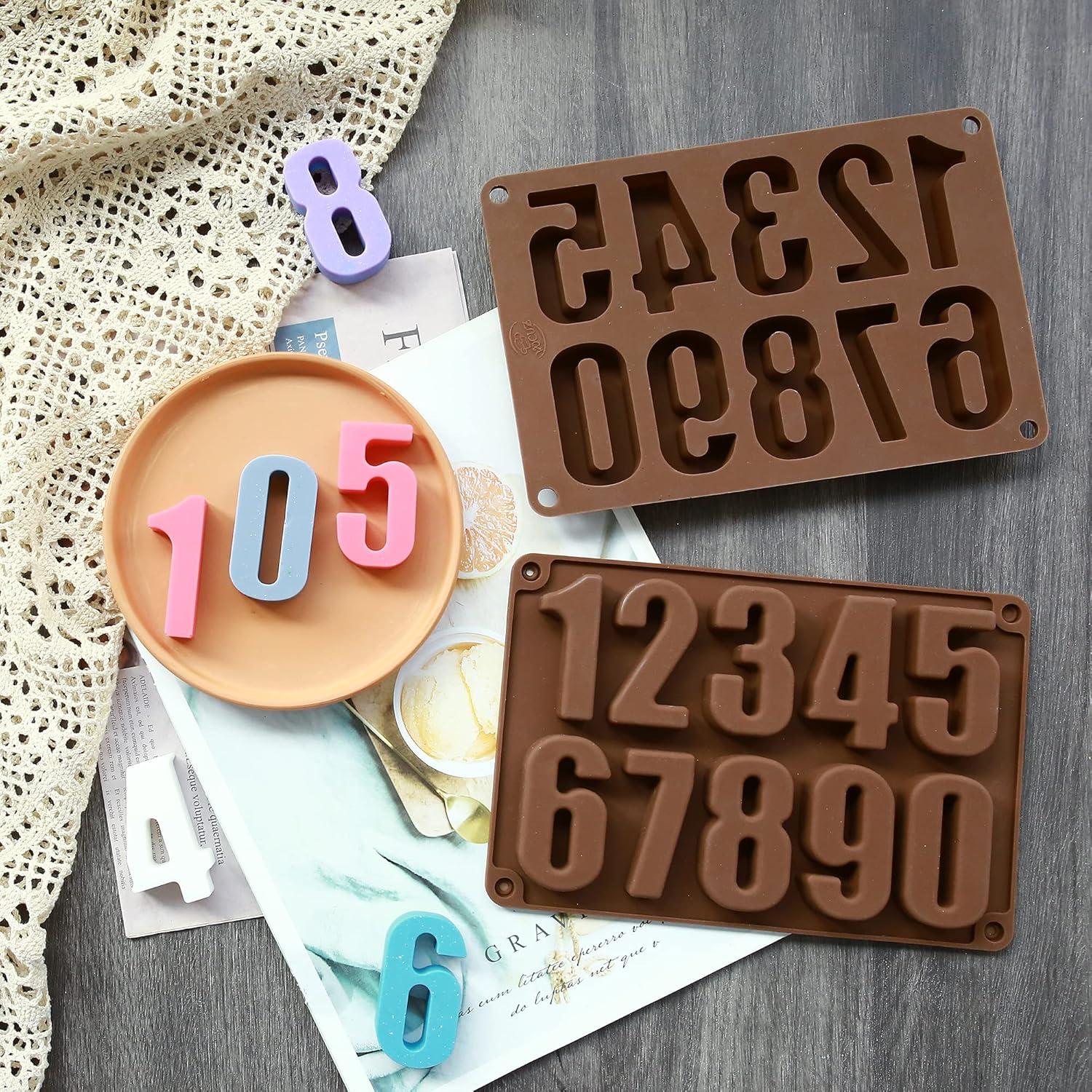 Molde de Silicona para Números 0-9 Wocuz - 21.6x14.7 cm