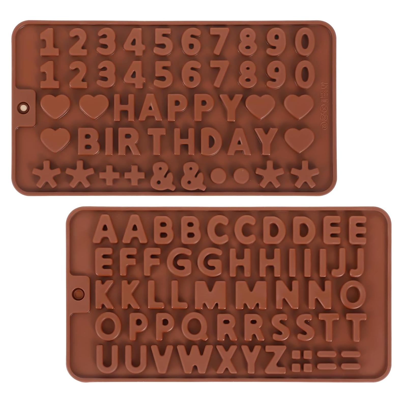 Moldes de Letras y Números de Silicona KFHENSOMR - 2 Piezas