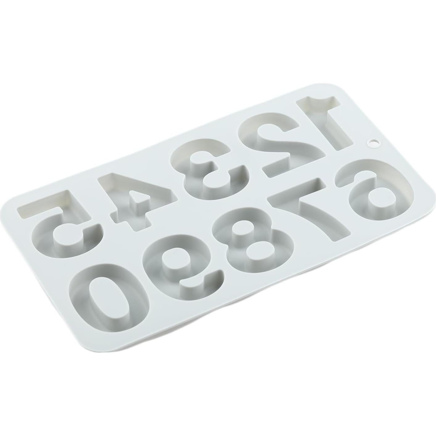 Molde de Silicona AIBOYA para Caramelos Números 0-9 Rosa