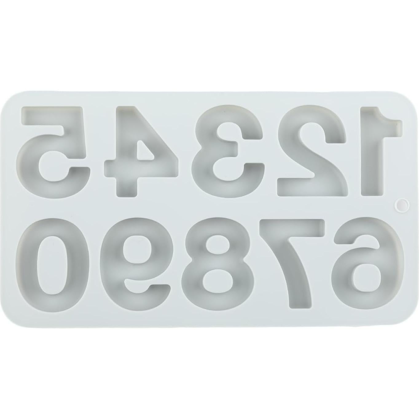 Molde de Silicona AIBOYA para Caramelos Números 0-9 Rosa