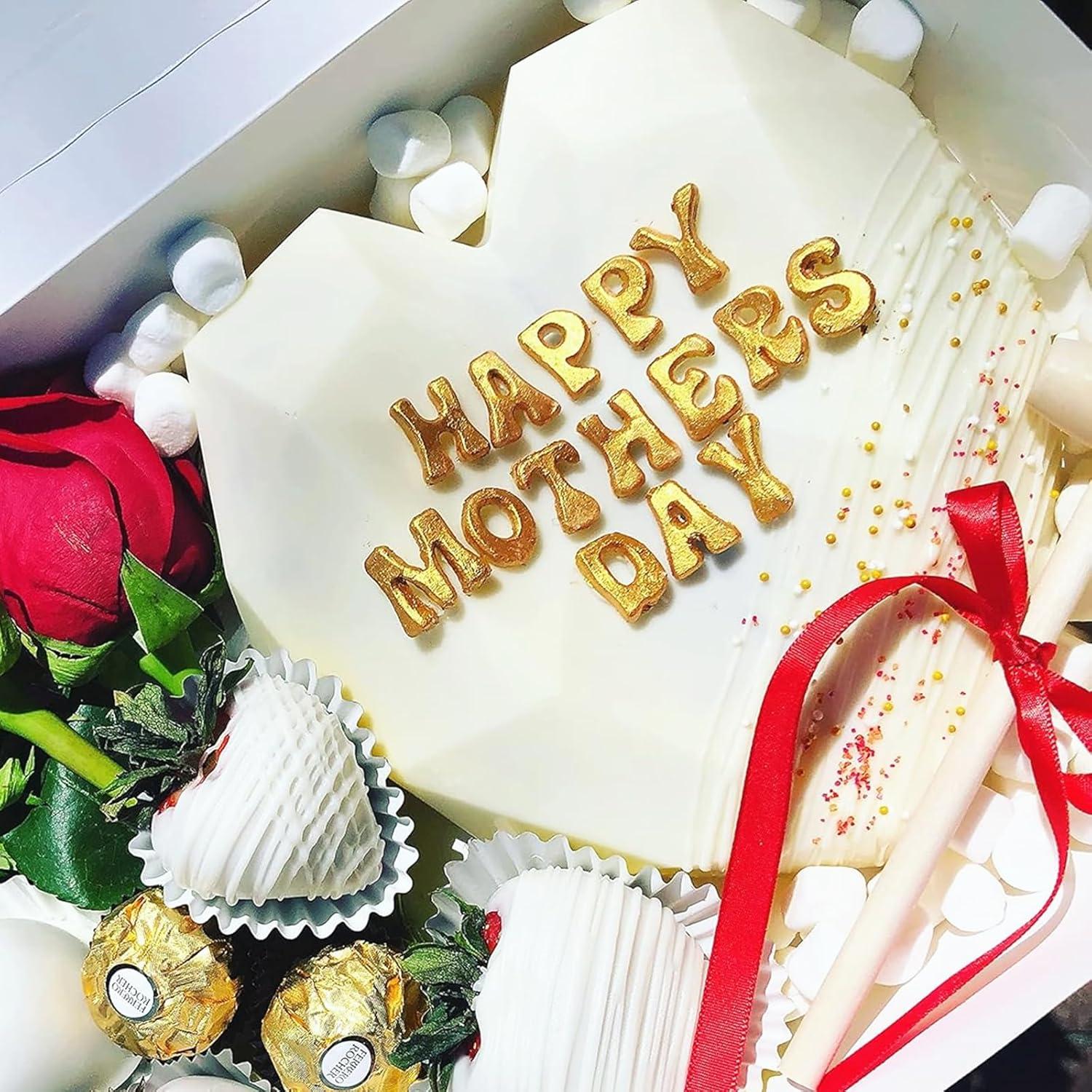 Moldes de Silicona JOERSH 4PCS Letras y Números para Pasteles