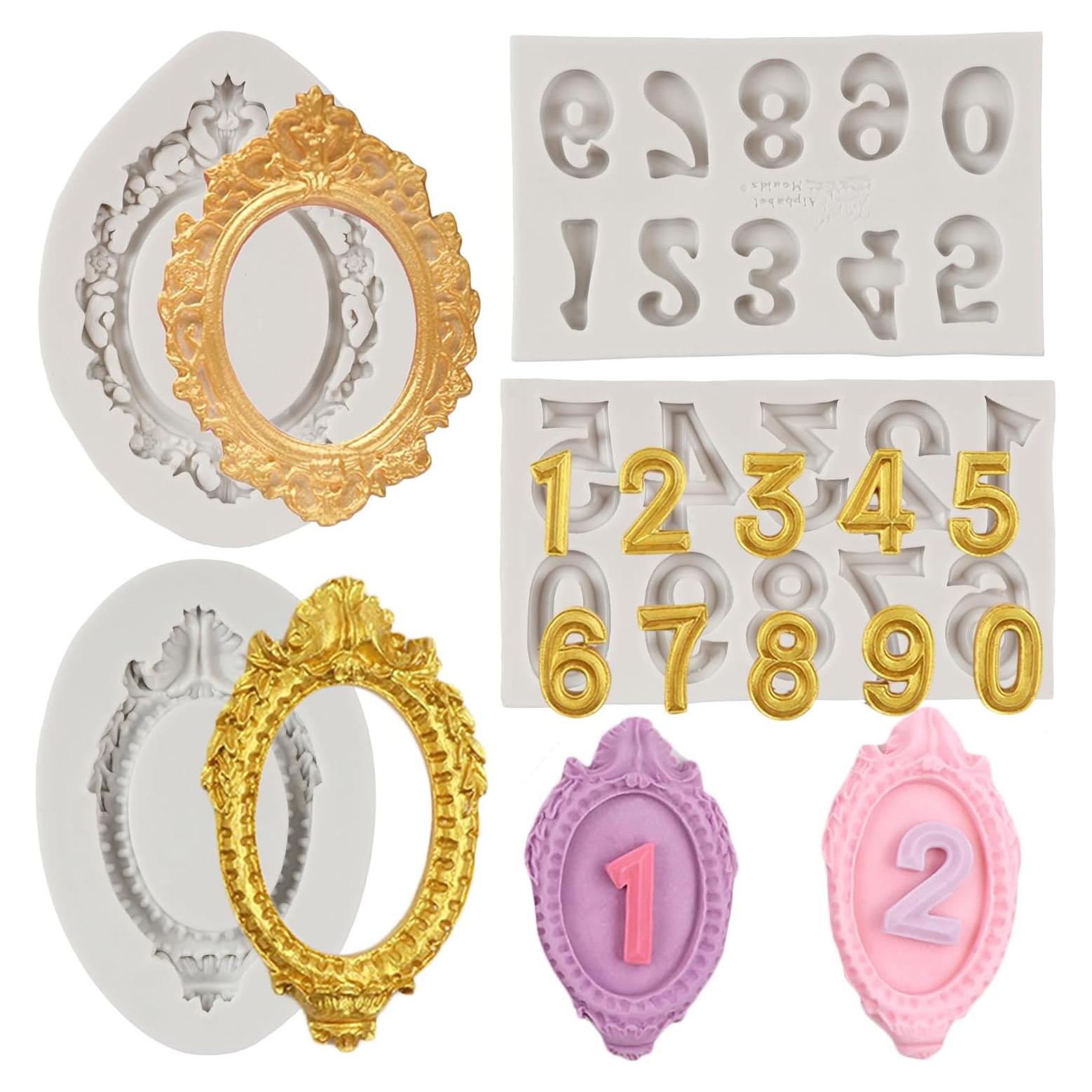 Molde de Silicona FCKEMLDS Set de 4 para Pasteles y Fondant