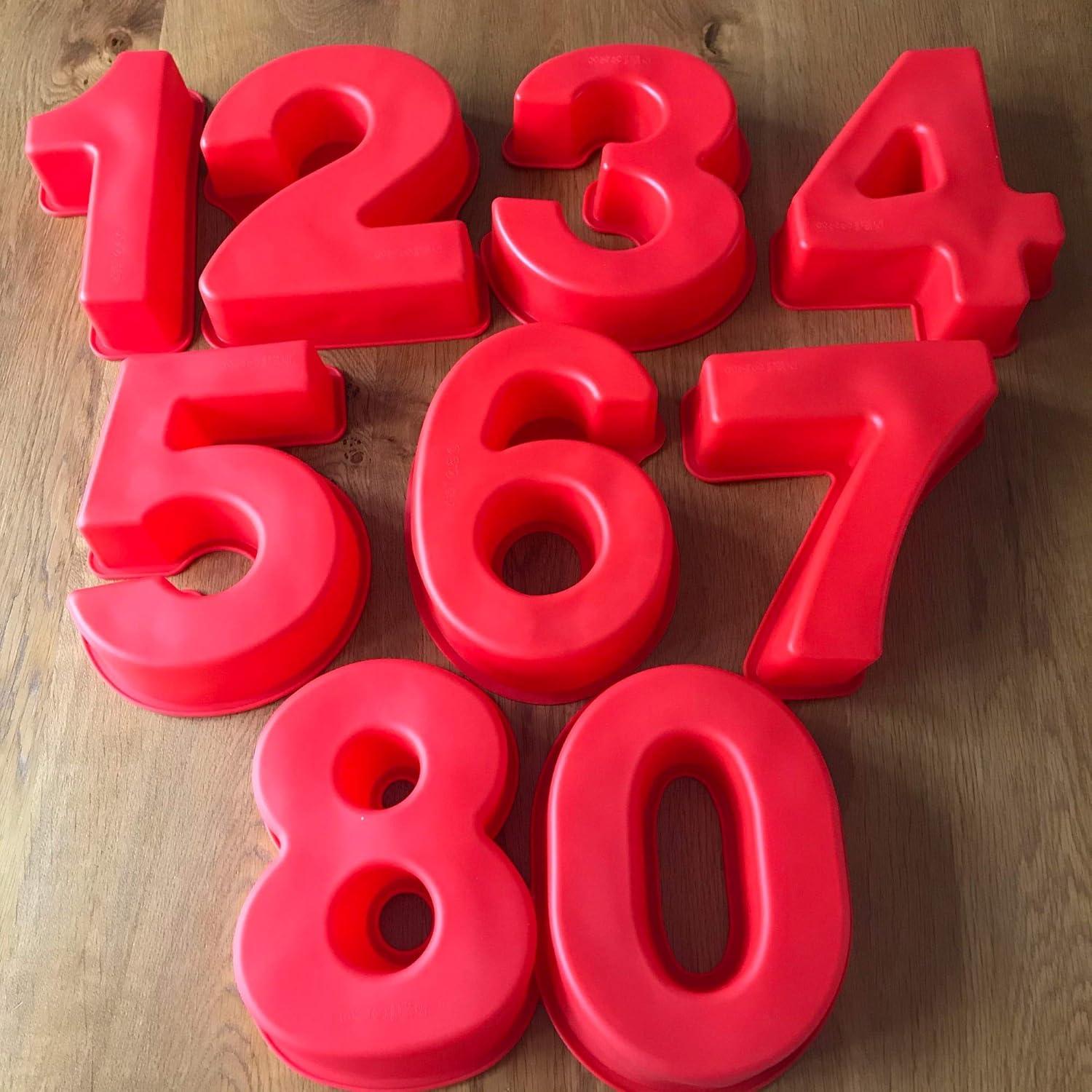 Molde de Pastel de Número Grande Goldbaking 10 Pulgadas Silicona