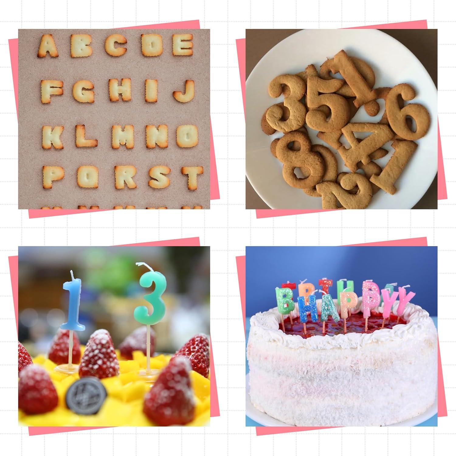 Moldes de Letras de Silicona Trinkrittey 2 Pcs Rosa 20.8x11.3cm