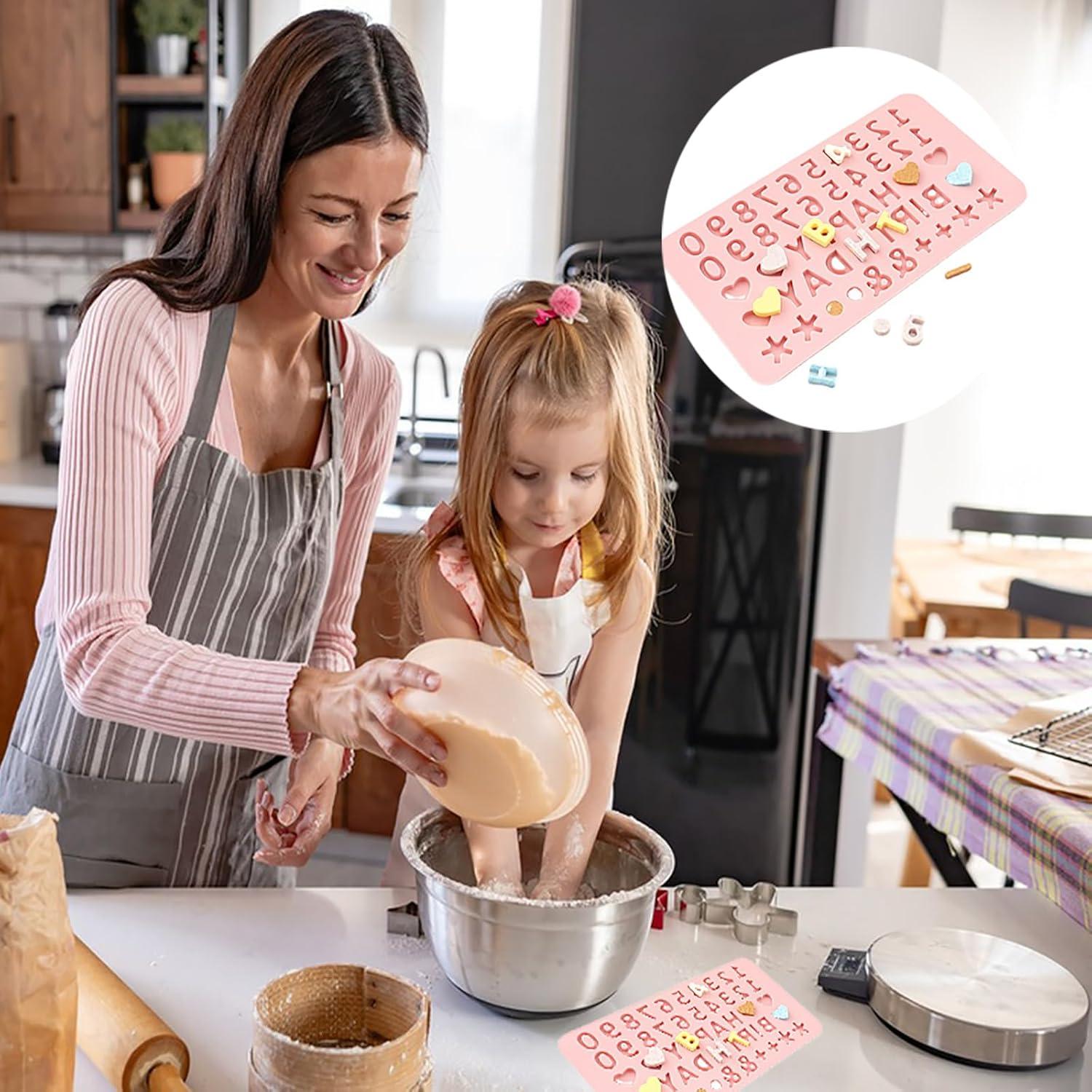 Moldes de Silicona para Chocolate Weizedm - Letras y Números