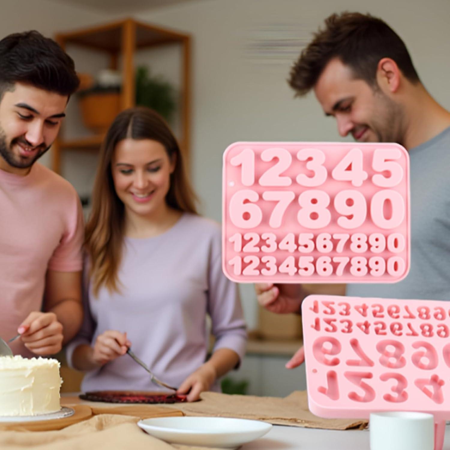 Moldes de Números de Silicona EUGFI - 30 Cavidades 0-9