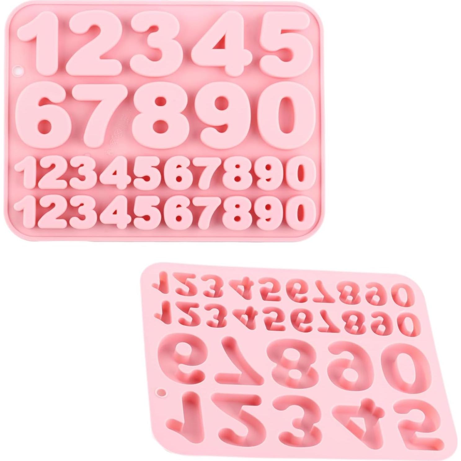 Moldes de Números de Silicona EUGFI - 30 Cavidades 0-9