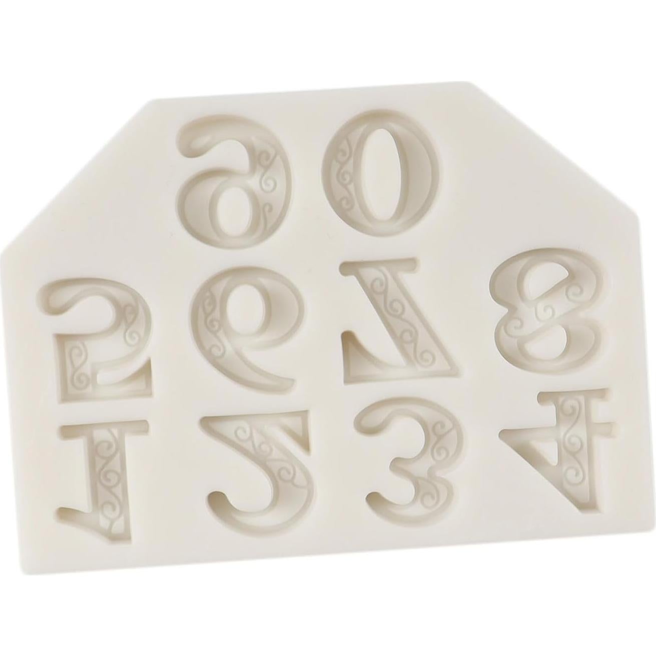 Molde de Silicona para Fondant Números 3D QDMOLDS 25x17cm