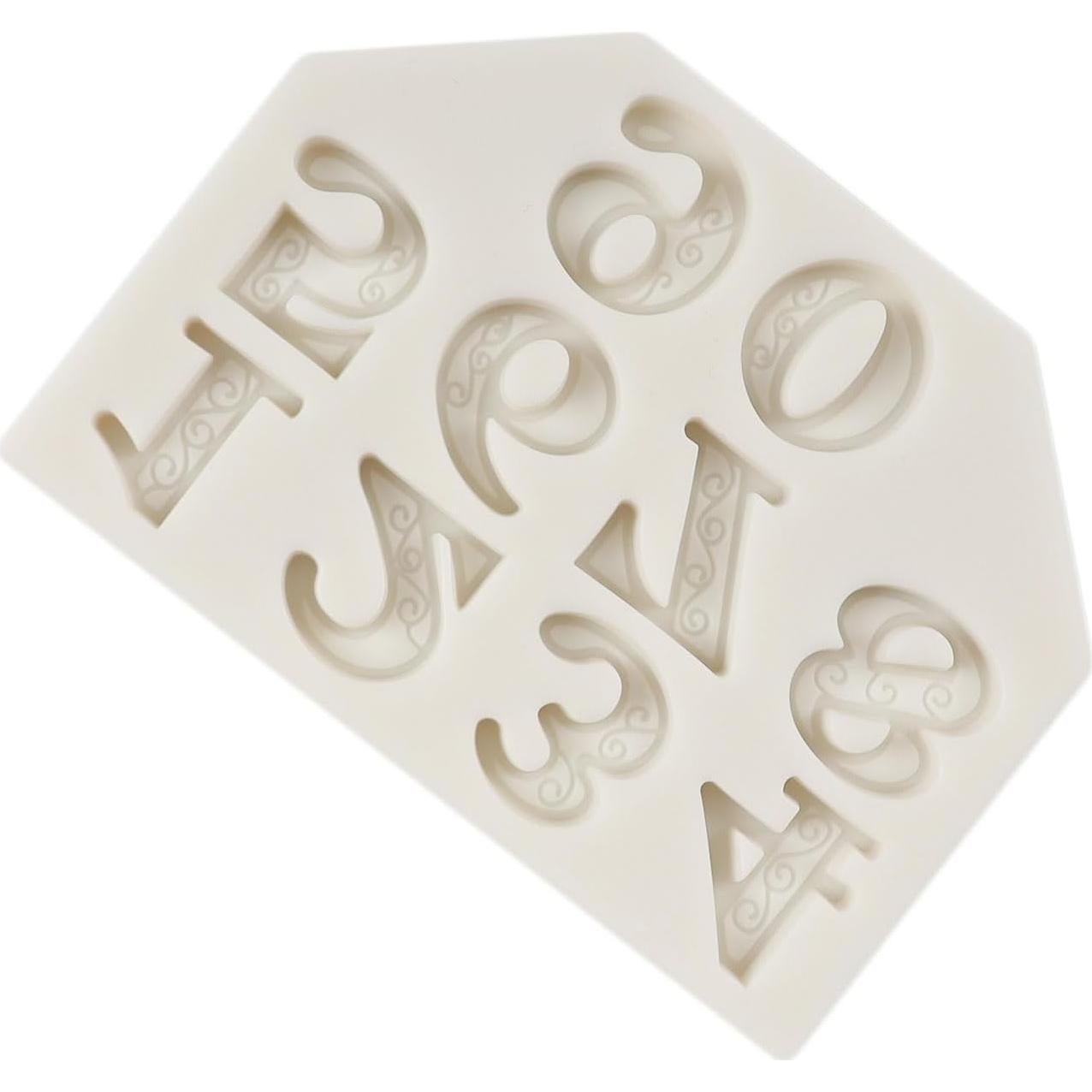 Molde de Silicona para Fondant Números 3D QDMOLDS 25x17cm