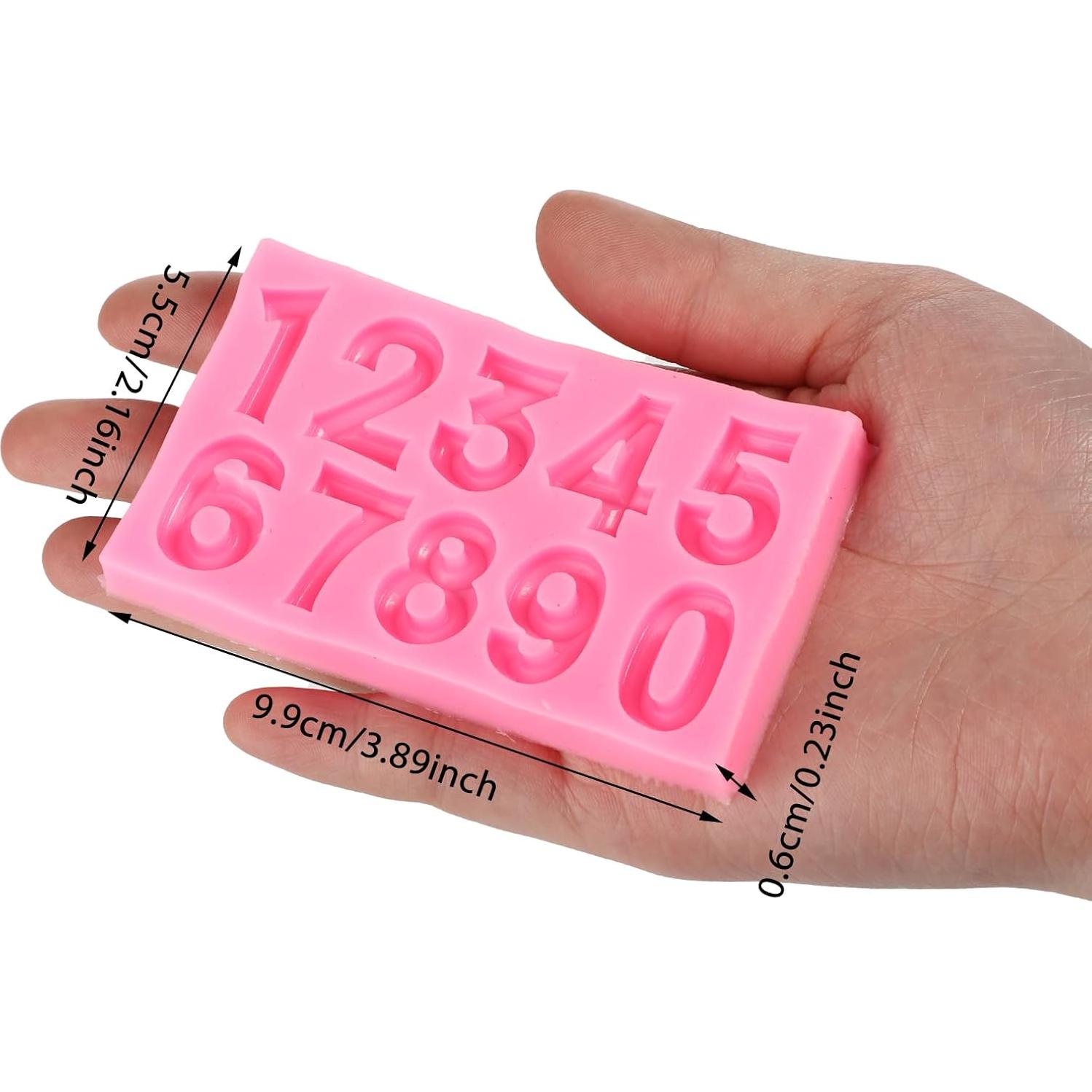 Molde de Silicona 3D InnoHHustle Números 0-9 Rosa