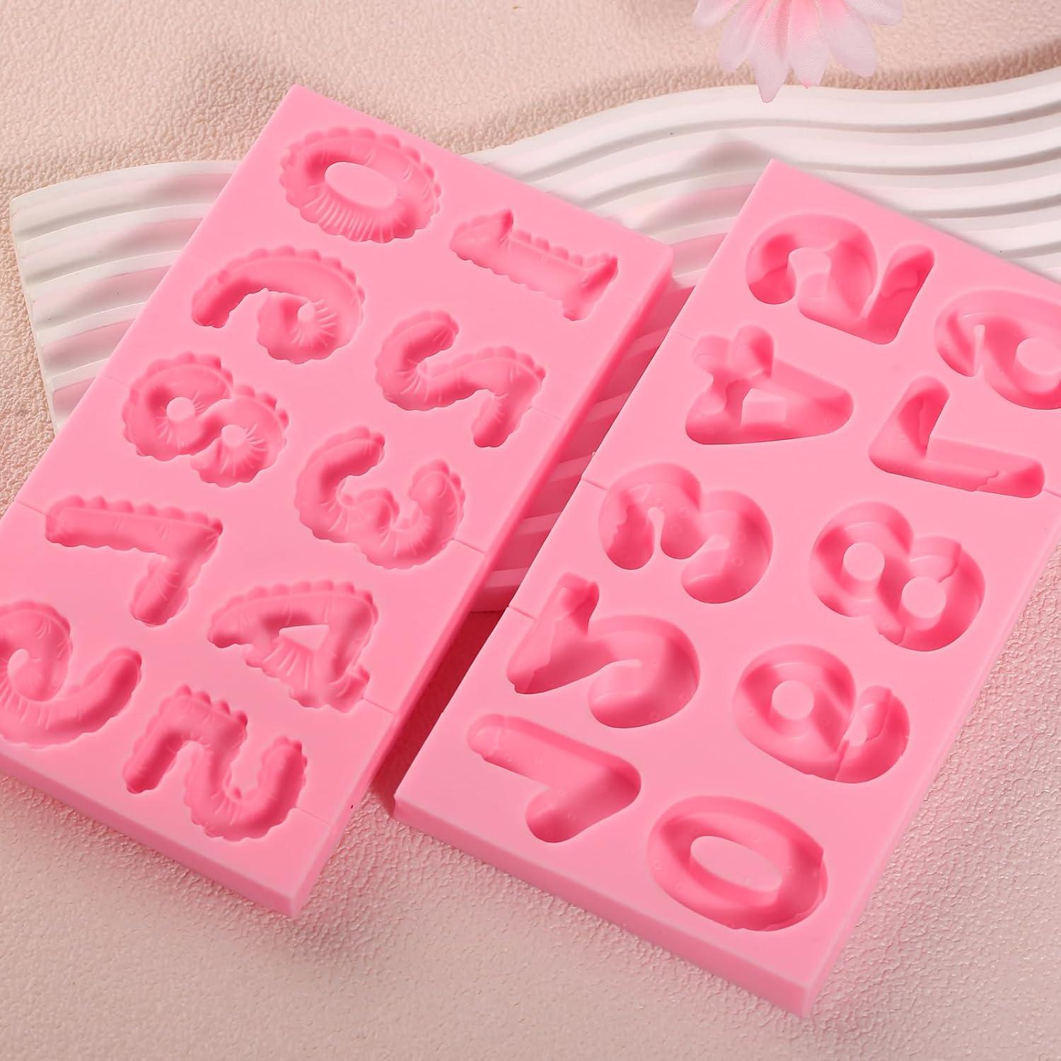 Moldes de Números de Silicona IKOJING 0-9 para Repostería