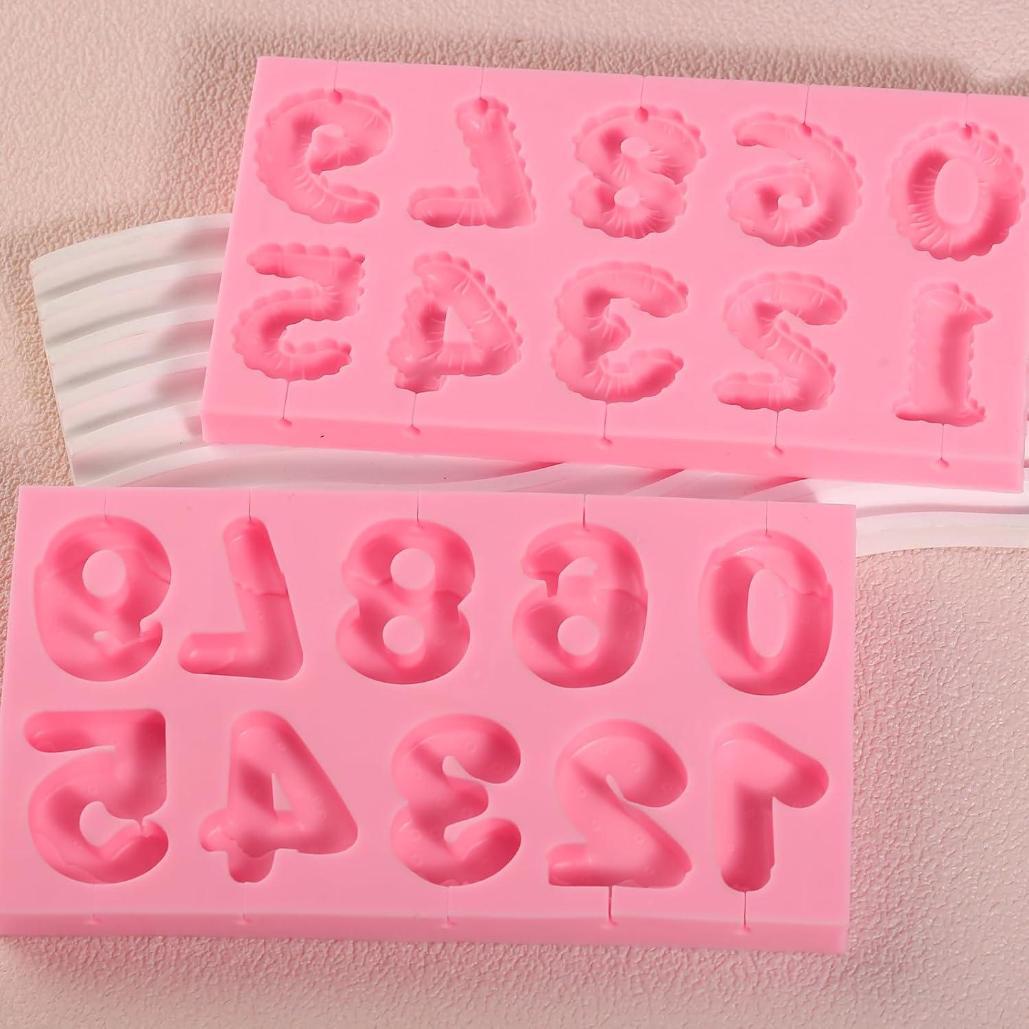 Moldes de Números de Silicona IKOJING 0-9 para Repostería