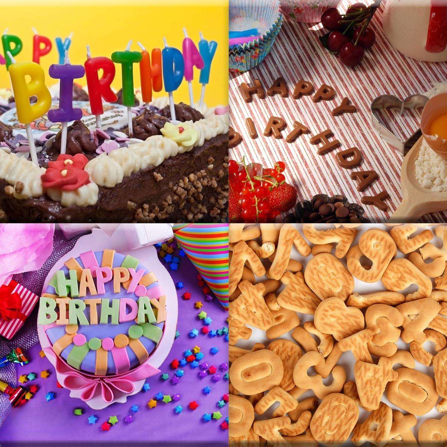 Moldes de Silicona para Chocolate TZIFQO - Letras y Números Rosa