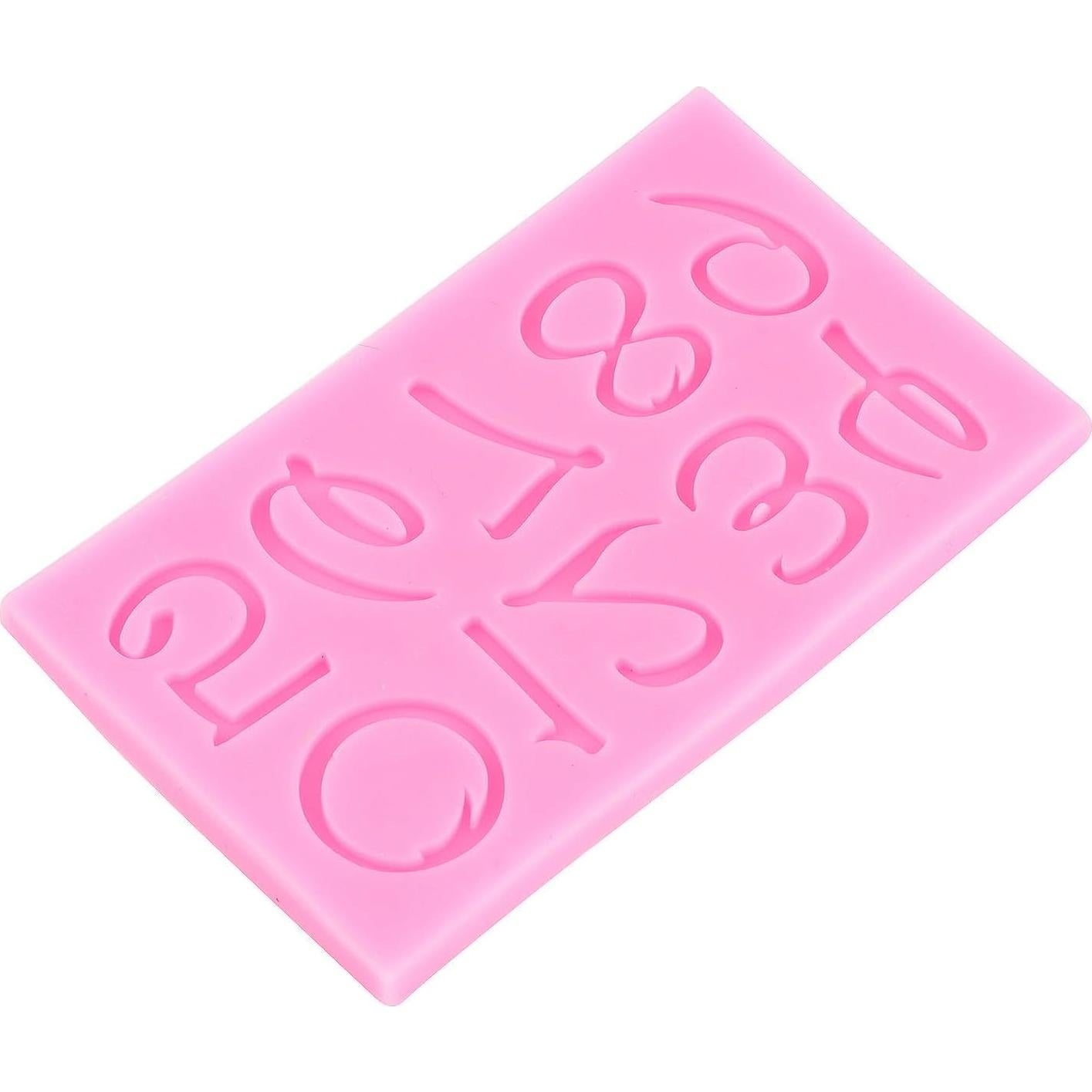 Molde de Silicona para Fondant Números 0-9 YIHUOMOLDS 11.4x6.8cm